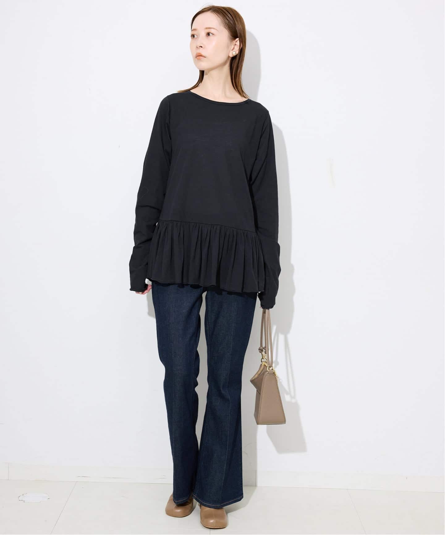 レイヤードペプラムロンTEE（Tシャツ／カットソー）｜SLOBE IENA