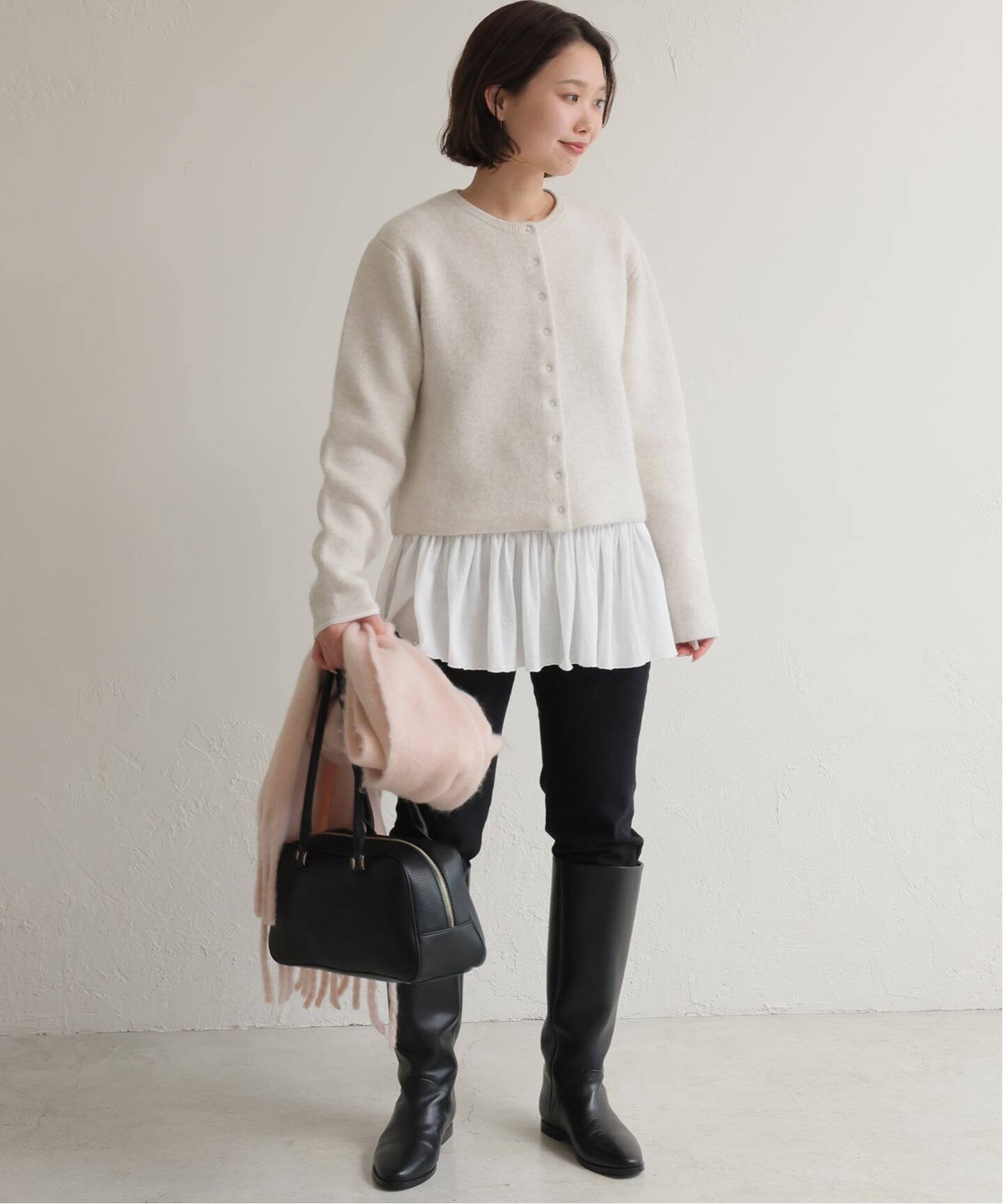 レイヤードペプラムロンTEE（Tシャツ／カットソー）｜SLOBE IENA