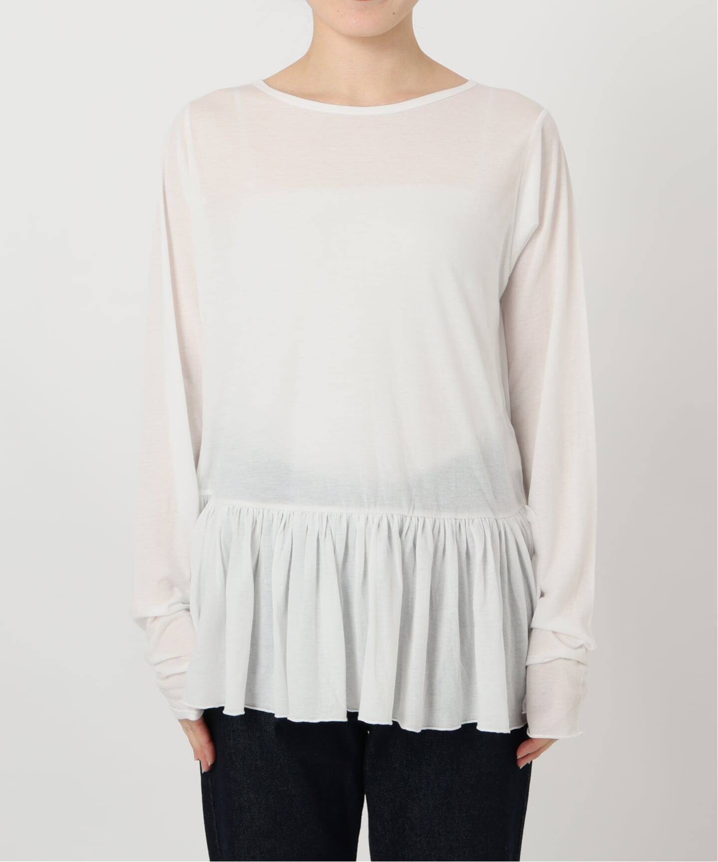 レイヤードペプラムロンTEE（Tシャツ／カットソー）｜SLOBE IENA