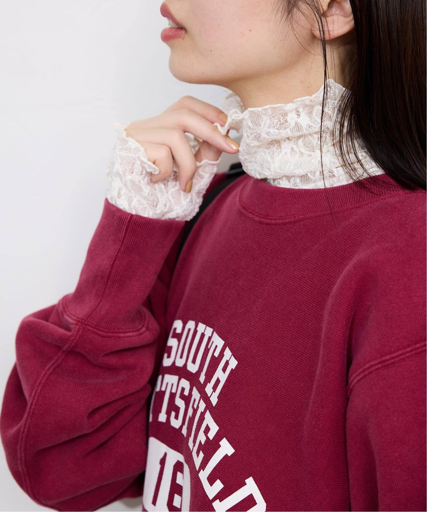 【美品】SLOBE IENA ウール　レースプルオーバー　ニット　日本製 SLOBE IENA 3Gウールレースプルオーバー ベイクルーズ スローブイエナ