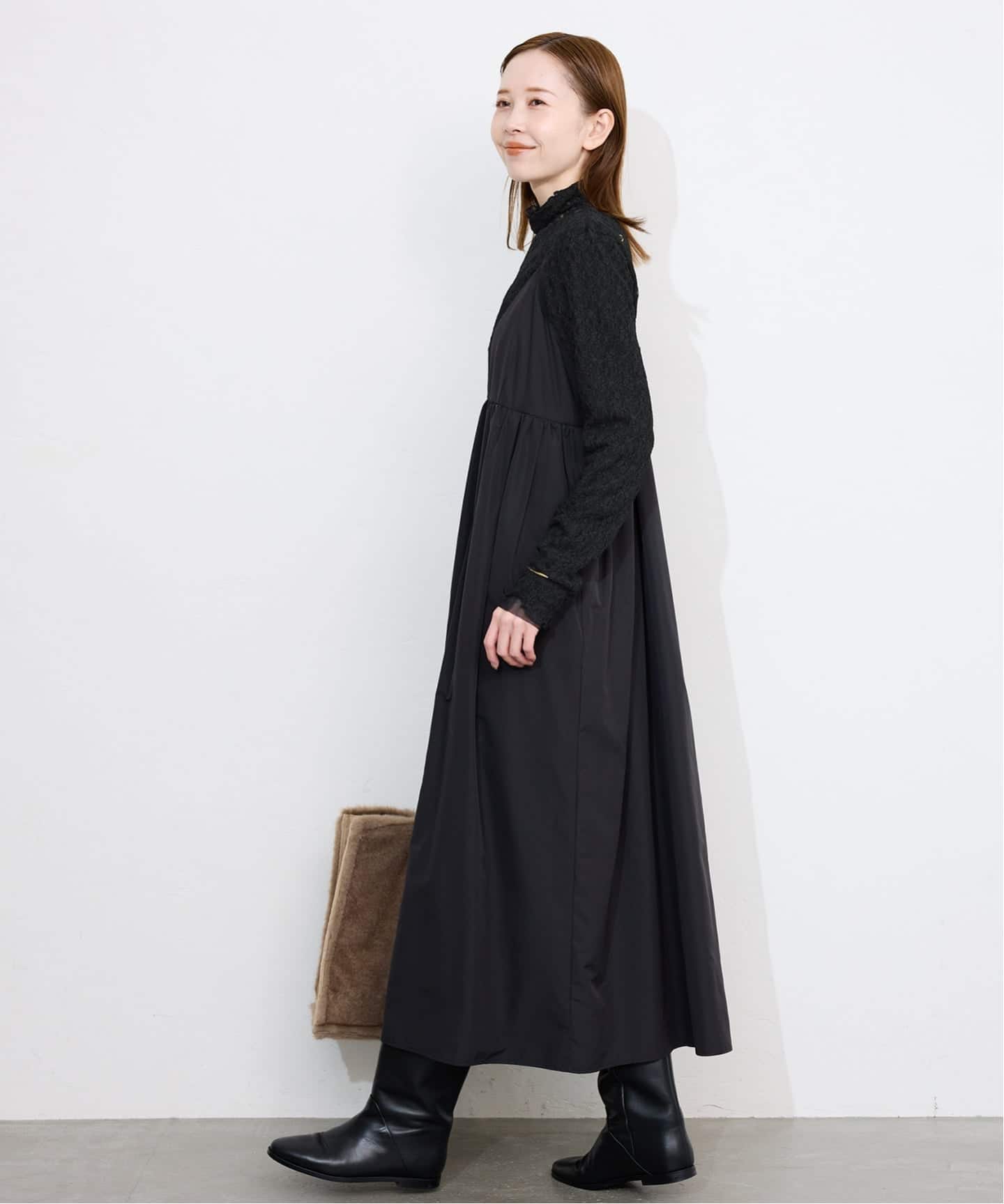 一部カラーWEB限定あり/追加》ストレッチレースタートルプルオーバー