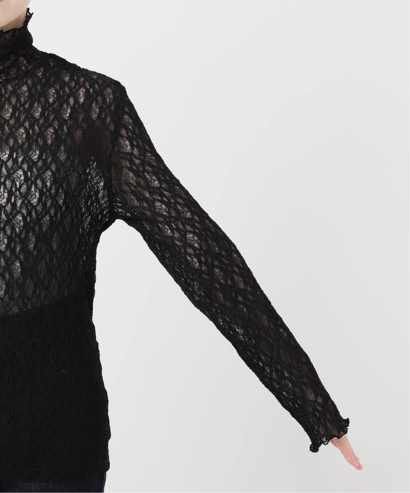 一部カラーWEB限定あり/追加》ストレッチレースタートルプルオーバー