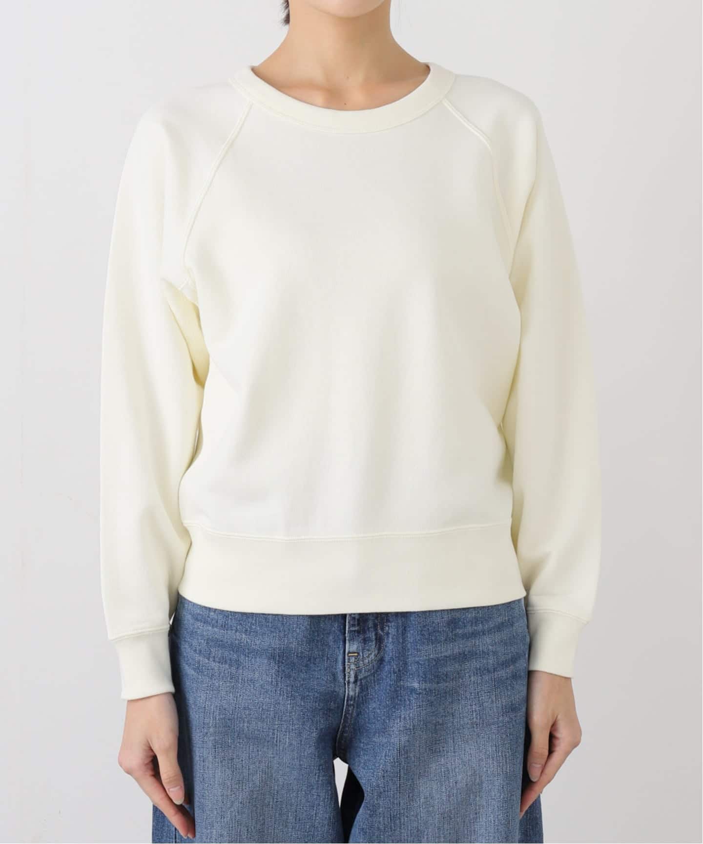 【美品】スローブイエナ 裏毛コンパクトラグランスウェット 24年モデル 裏毛コンパクトラグランスウェット（スウェット）｜SLOBE IENA