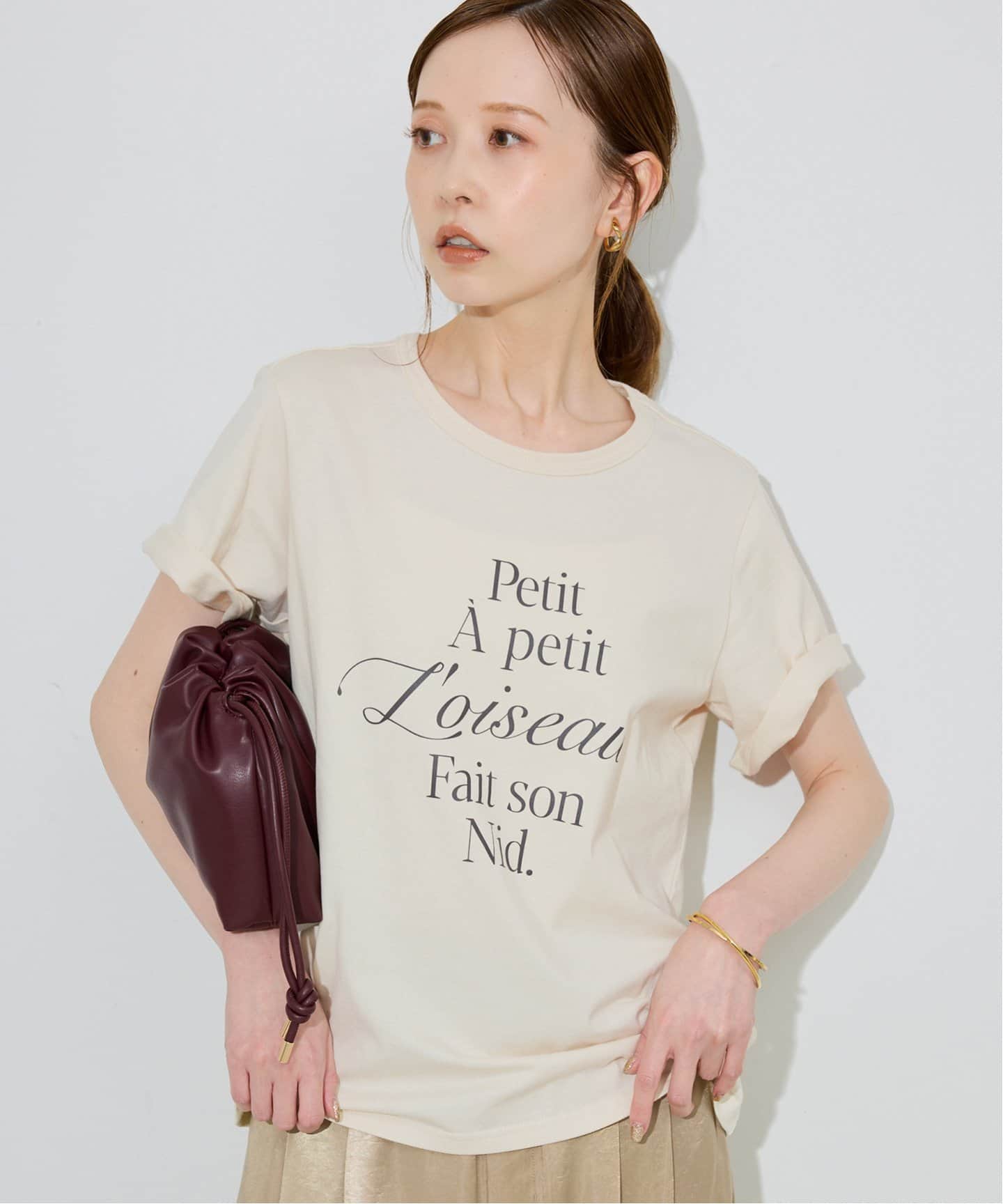 スローブ イエナ 2025完売 シャツ 予約》Petit ロゴTEE（Tシャツ／カットソー）｜SLOBE IENA