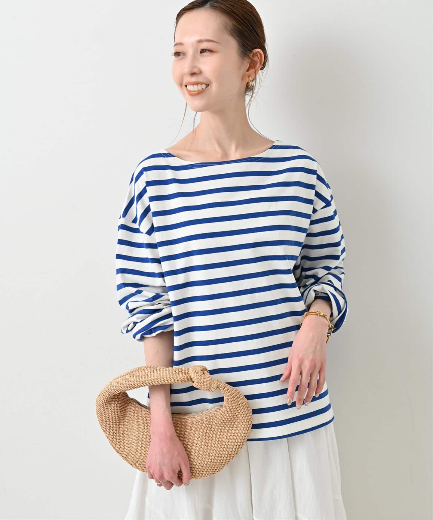 SLOBE IENA ベルスリーブロンＴ ボーダー　ロゴスウェット　セット SLOBE IENA tシャツ 「追加」ビックボーダープルオーバー