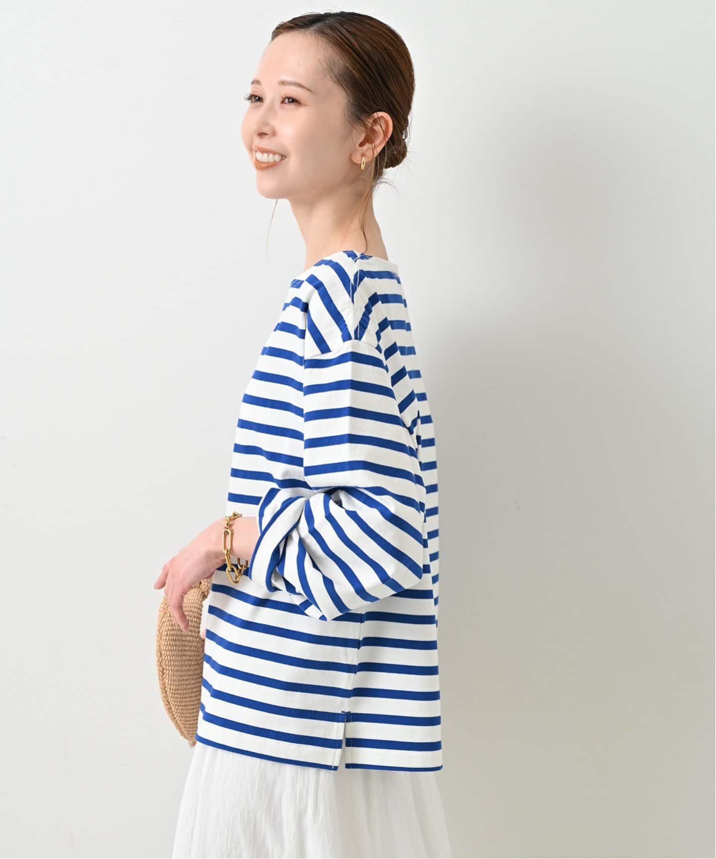 IENA - ◆美品　IENA イエナ ボーダーテレコTシャツ カットソー 長袖 ネイビー ◇美品 IENA イエナ ボーダーテレコTシャツ カットソー 長袖
