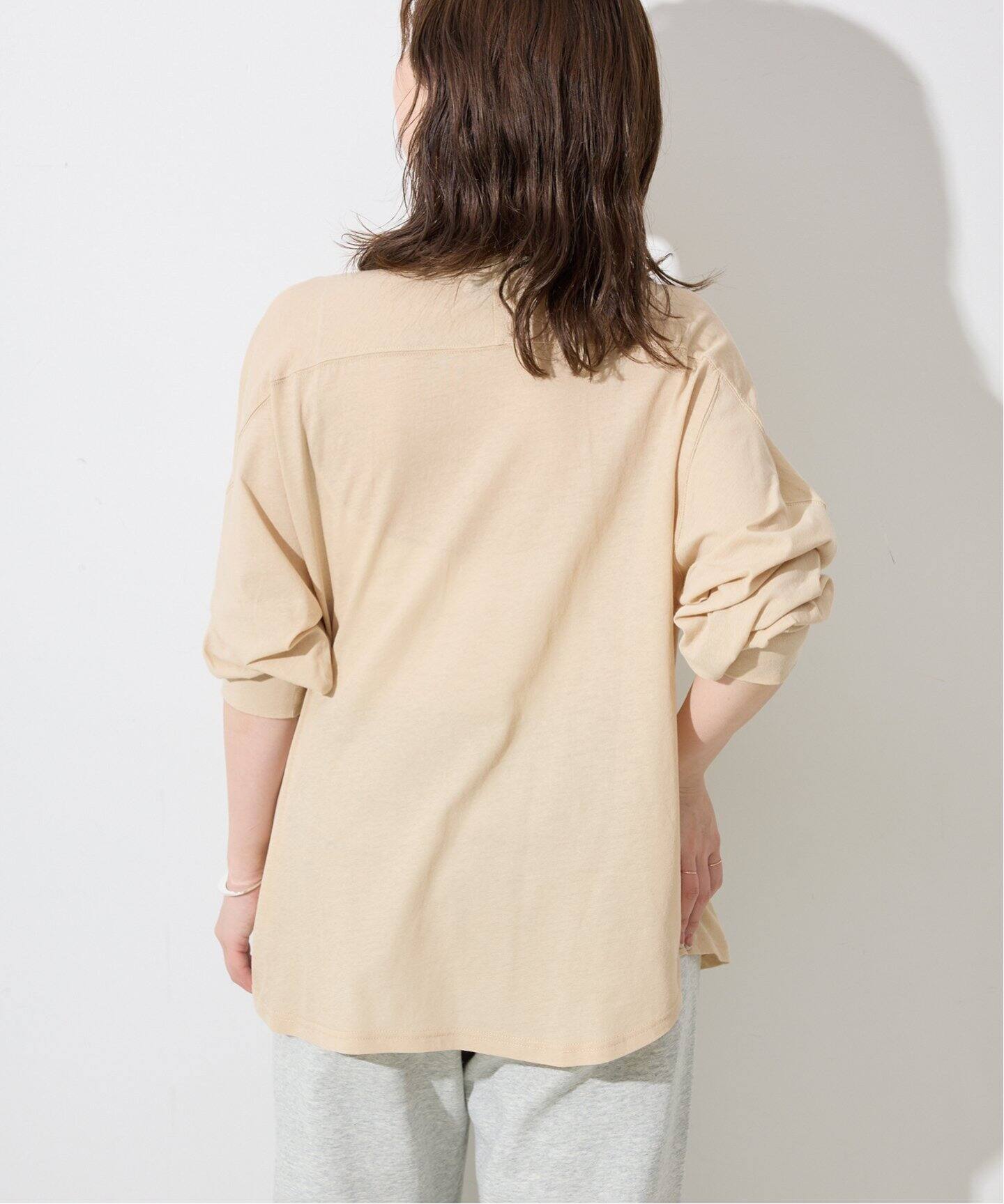 IENA - ラグランプルオーバー セール】80/1GASSシアーラグランプルオーバー（Tシャツ