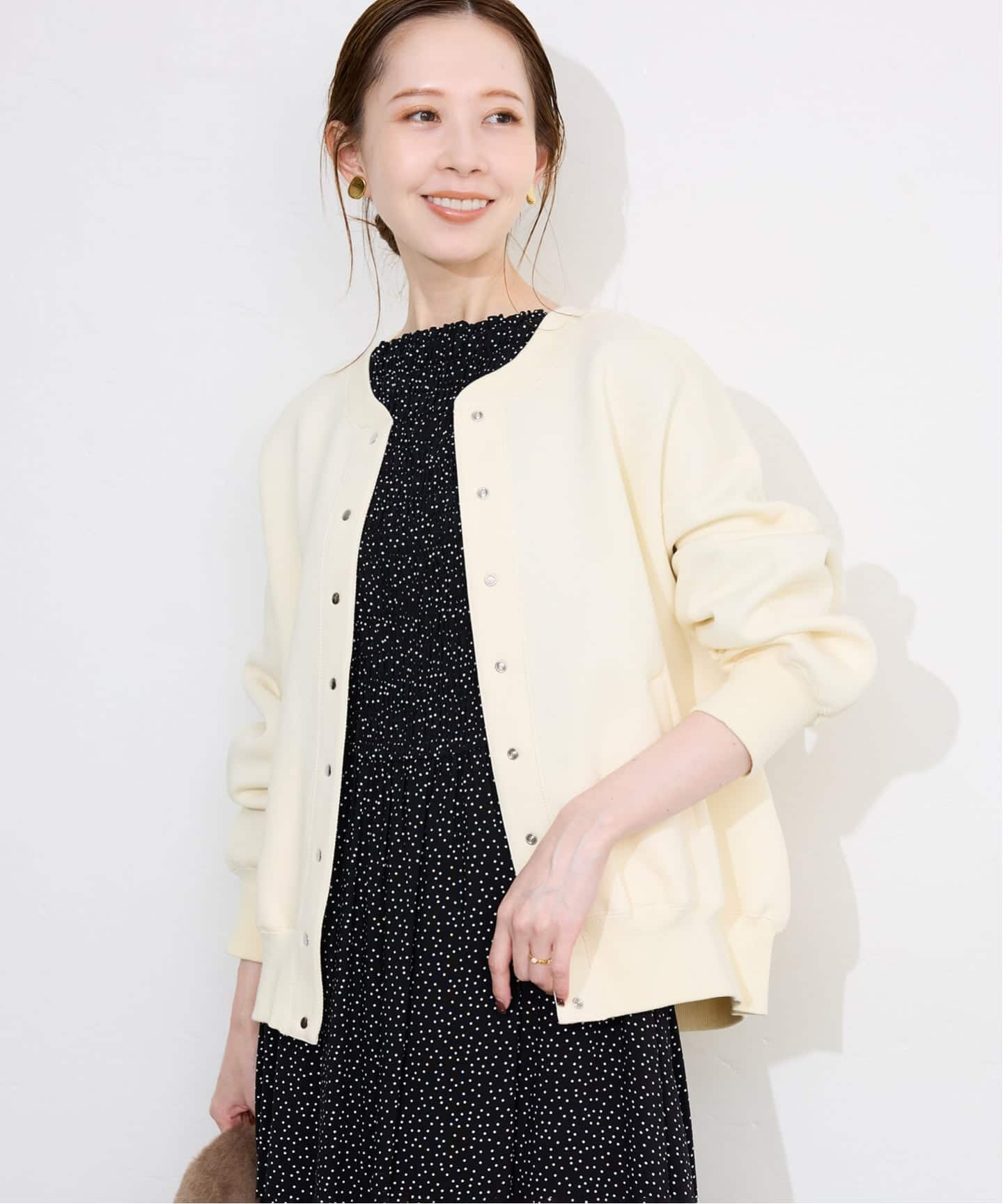 ダンボールクルーネックカーディガン（カーディガン）｜SLOBE IENA