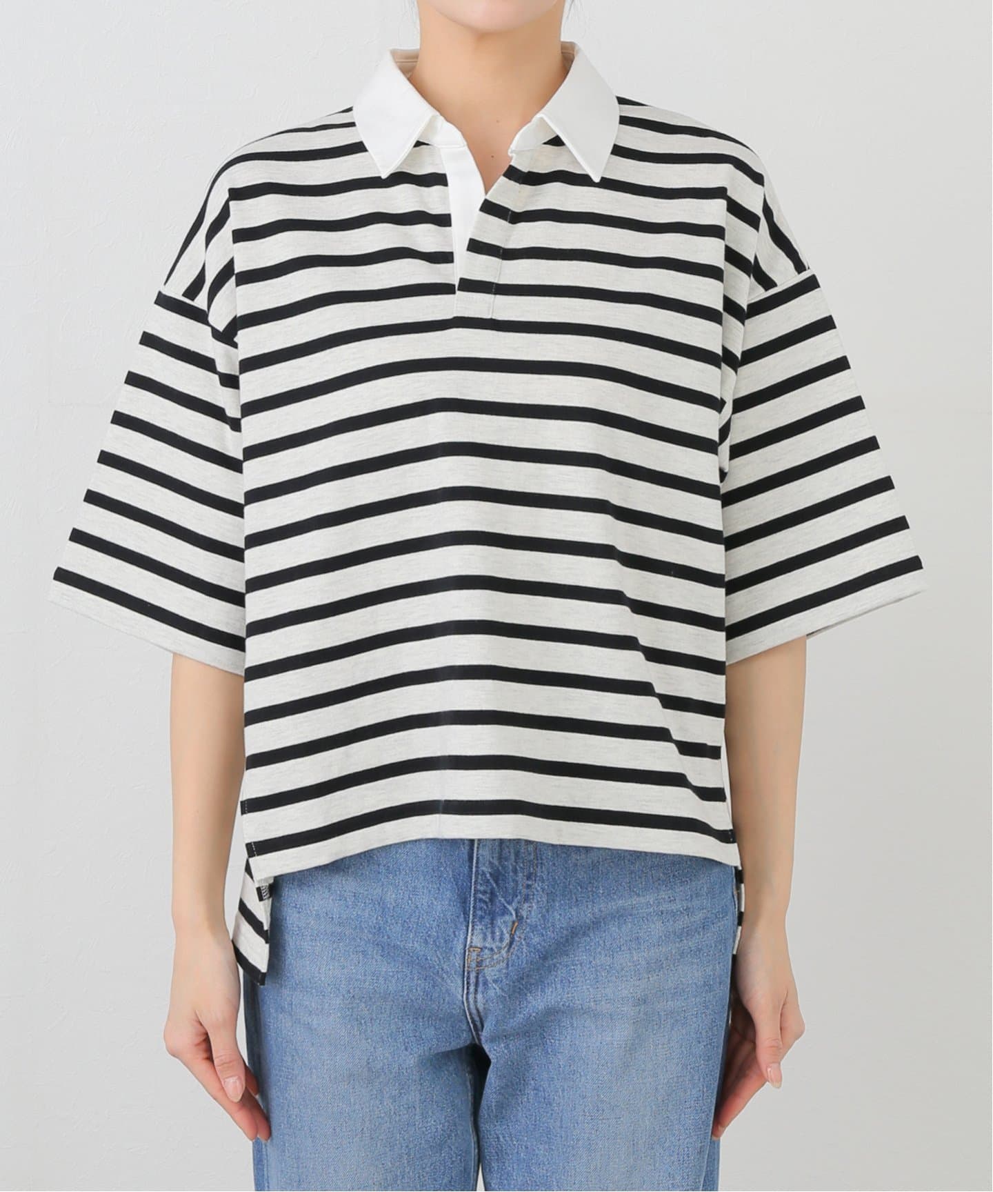 ポロラルフローレン　ラガーシャツ　slobe iena セール】マルチボーダーラガーシャツ（Tシャツ/カットソー
