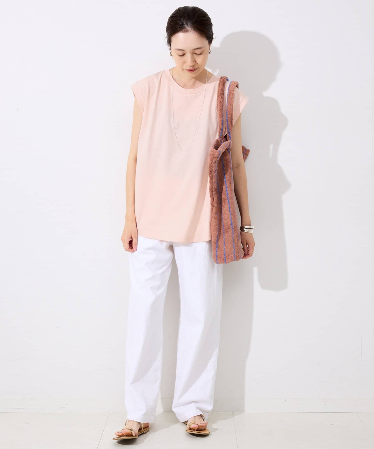 汗染み防止フレンチスリーブプルオーバー（Tシャツ／カットソー