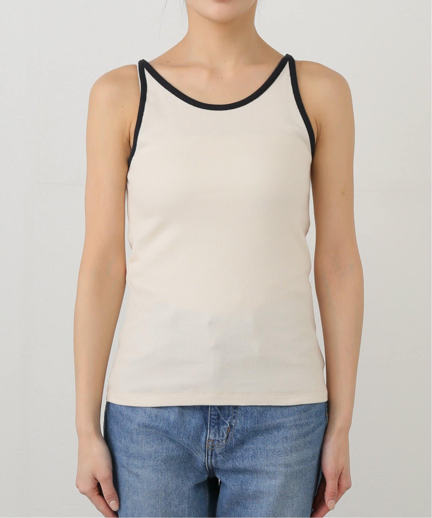 極美品✨25SS スローブイエナ ラミースキッパーシャツ グリーン 洗える バイカラーアメスリキャミ（Tシャツ／カットソー）｜SLOBE IENA