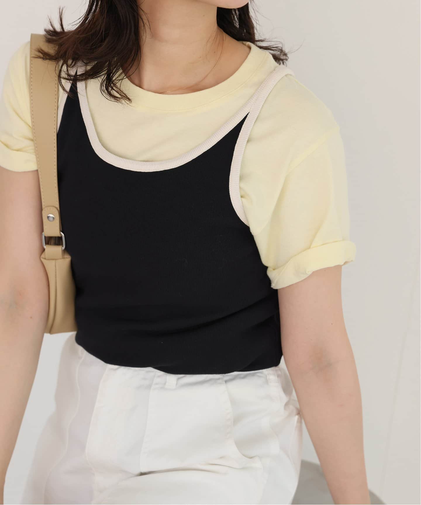 バイカラーアメスリキャミ（Tシャツ／カットソー）｜SLOBE IENA