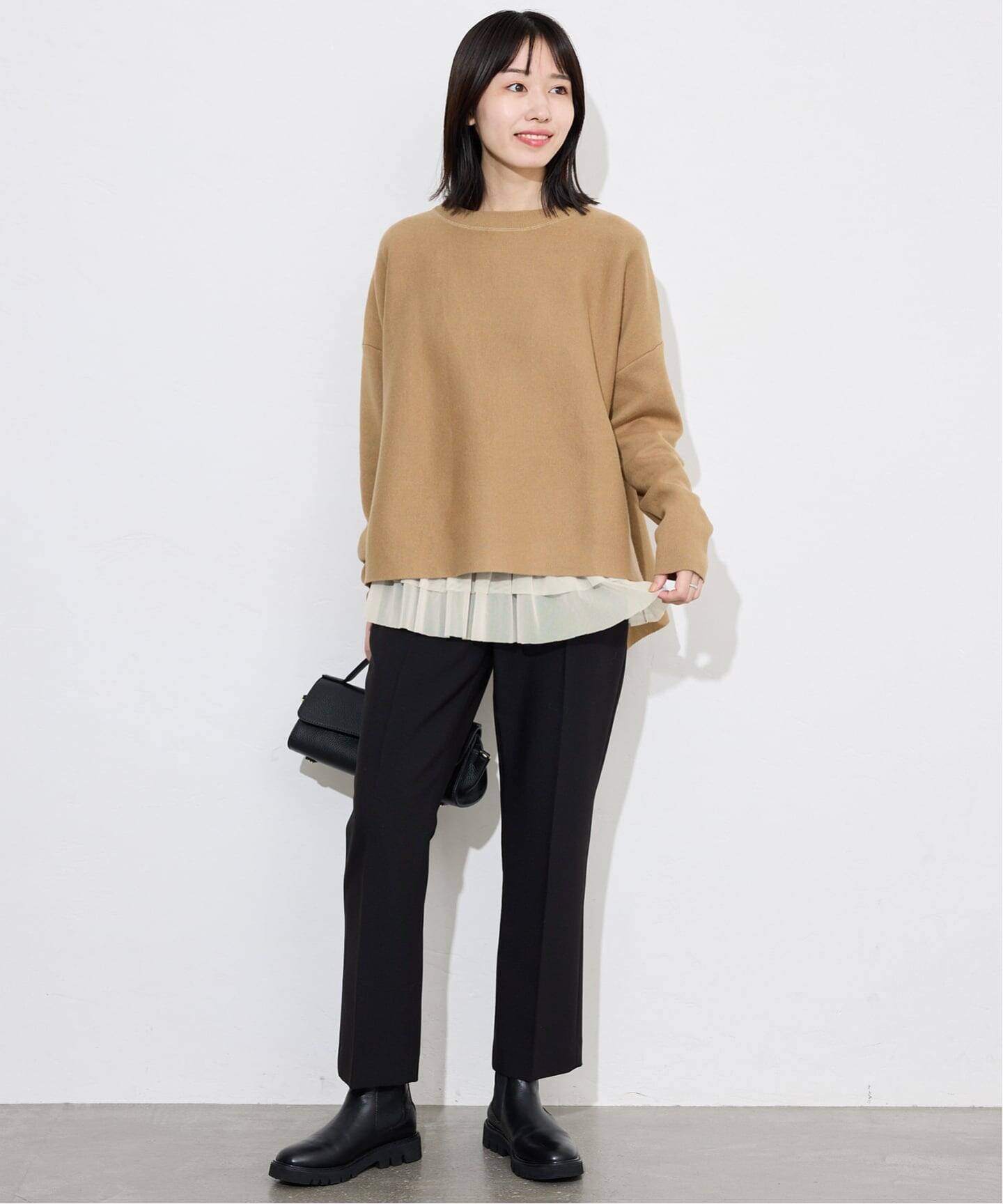 スローブ イエナ（SLOBE IENA）/ヘムラッフルチュールプルオーバー ヘムラッフルチュールプルオーバー（Tシャツ／カットソー）｜SLOBE