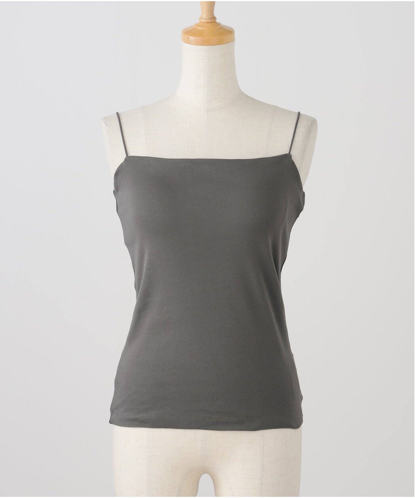 イエナ　カップ付きキャミソール 追加》カップ付きフライスキャミソール（カップ付きインナー）｜SLOBE