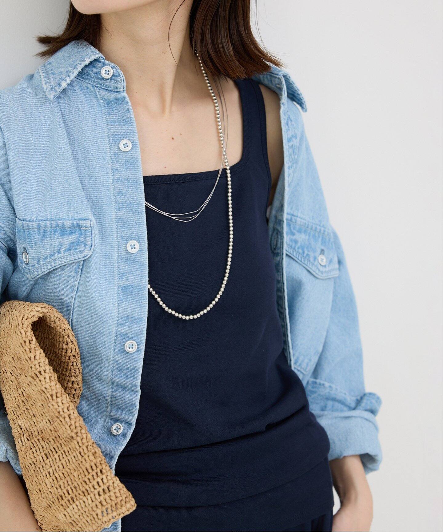 カップ付きスクエアネックタンクトップ（カップ付きインナー