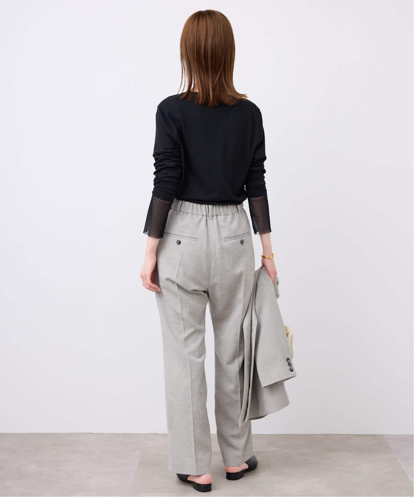 追加3》レイヤードフロッキードットスリーブロンTEE（Tシャツ