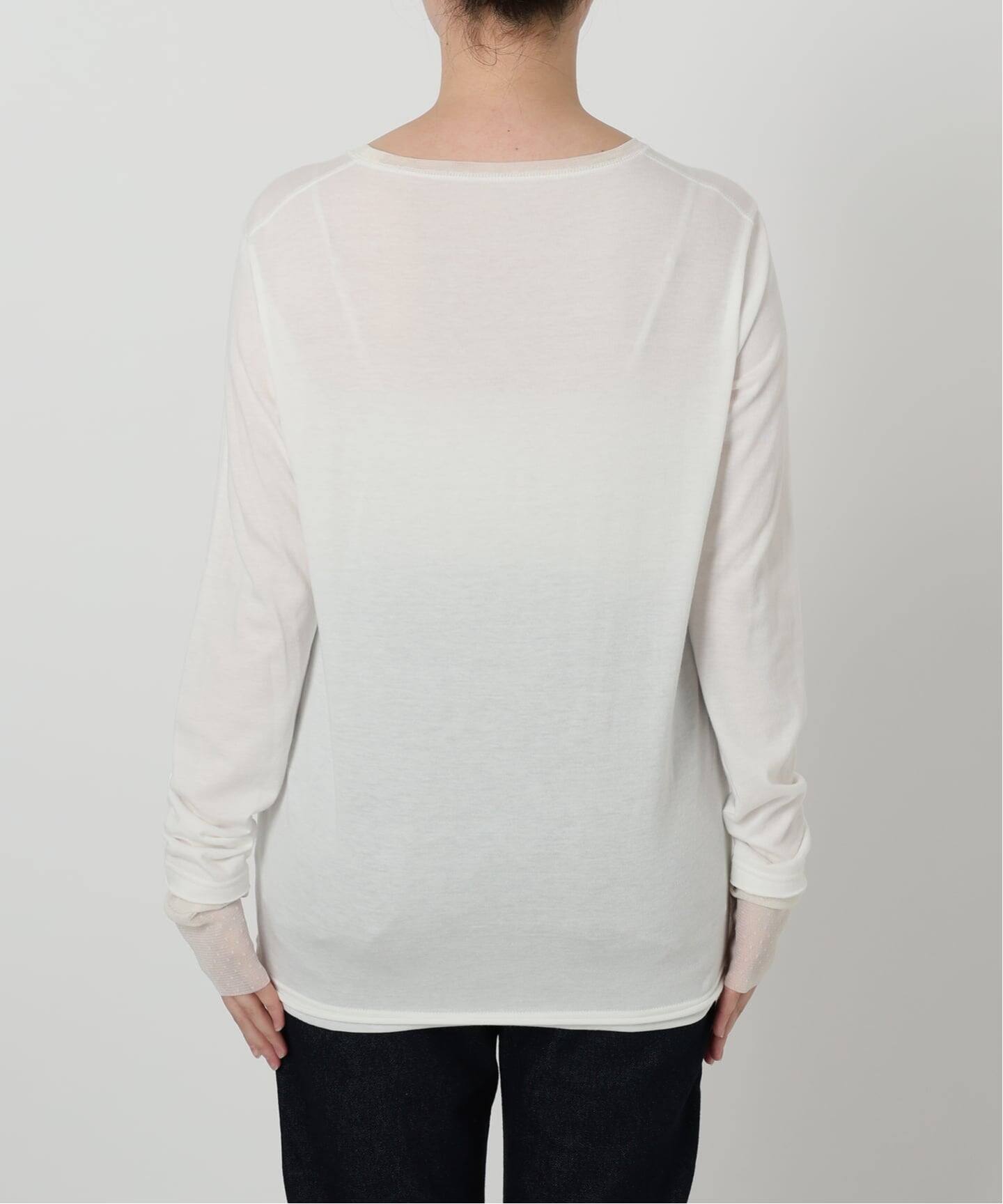 追加3》レイヤードフロッキードットスリーブロンTEE（Tシャツ