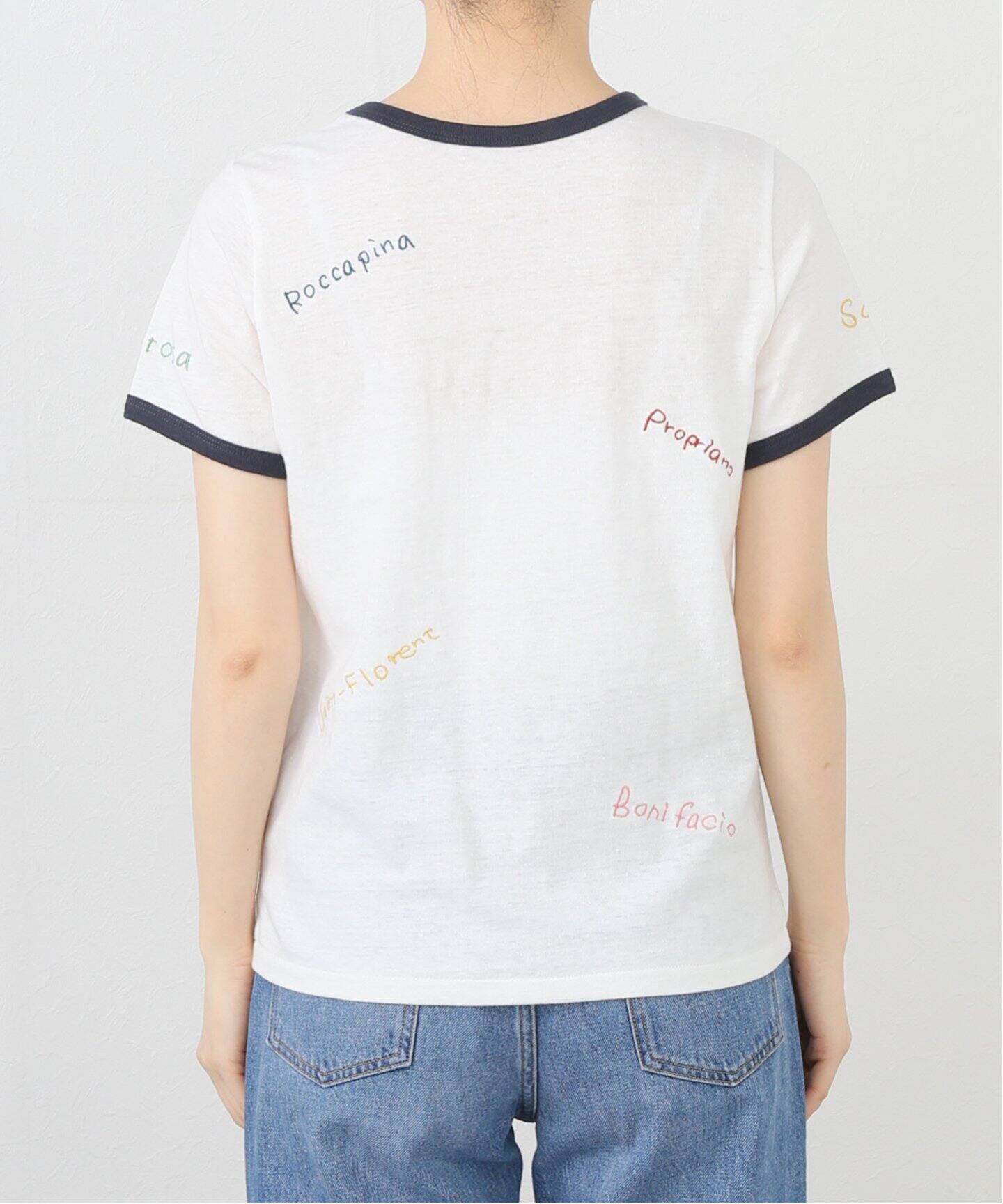 SLOBE IENA CORSICA 刺繍リンガーTEE イエナ Tシャツ CORSICA 刺繍リンガーTEE（Tシャツ／カットソー）｜SLOBE IENA