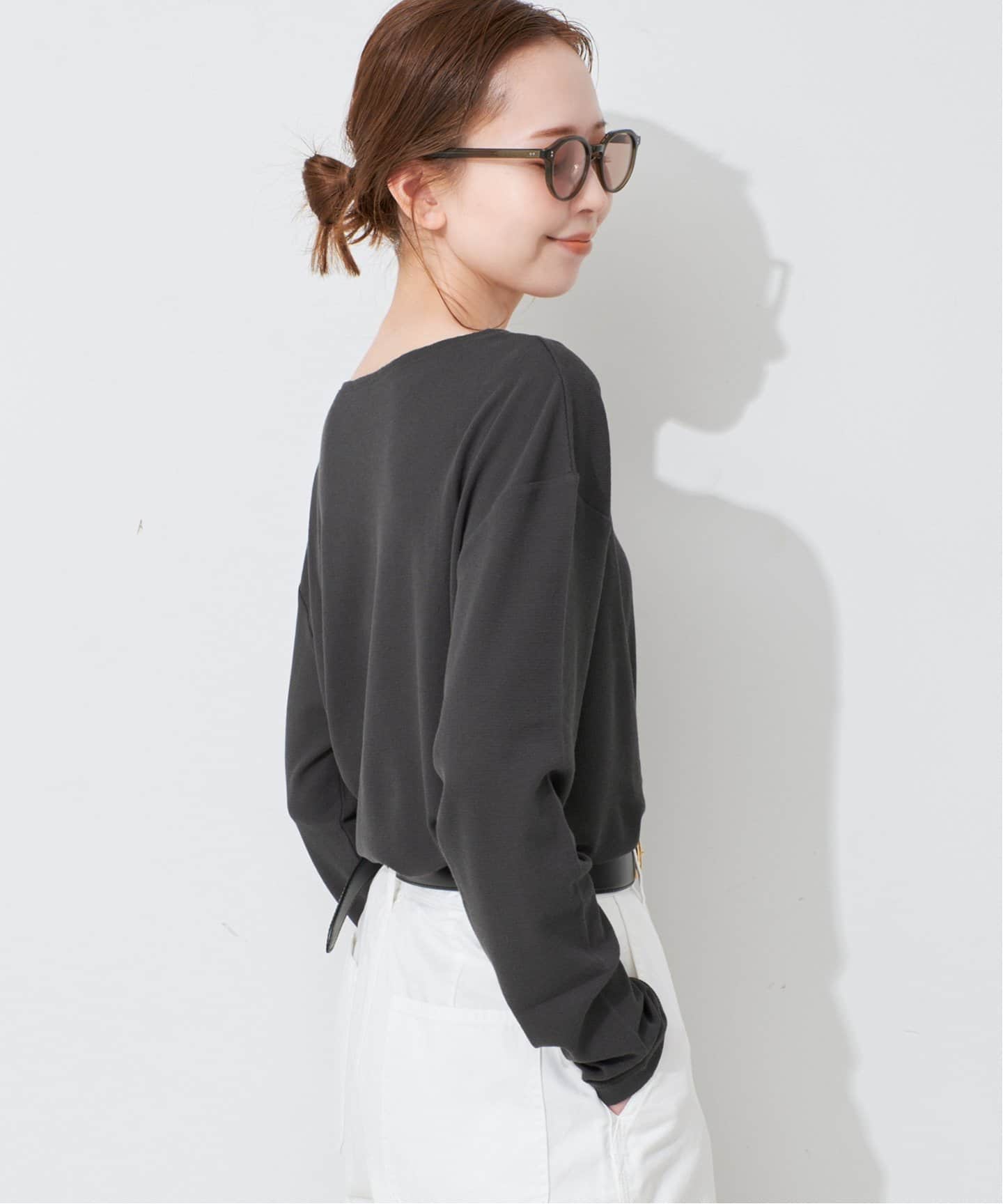 シアーワッフルニュアンスプルオーバー（Tシャツ／カットソー