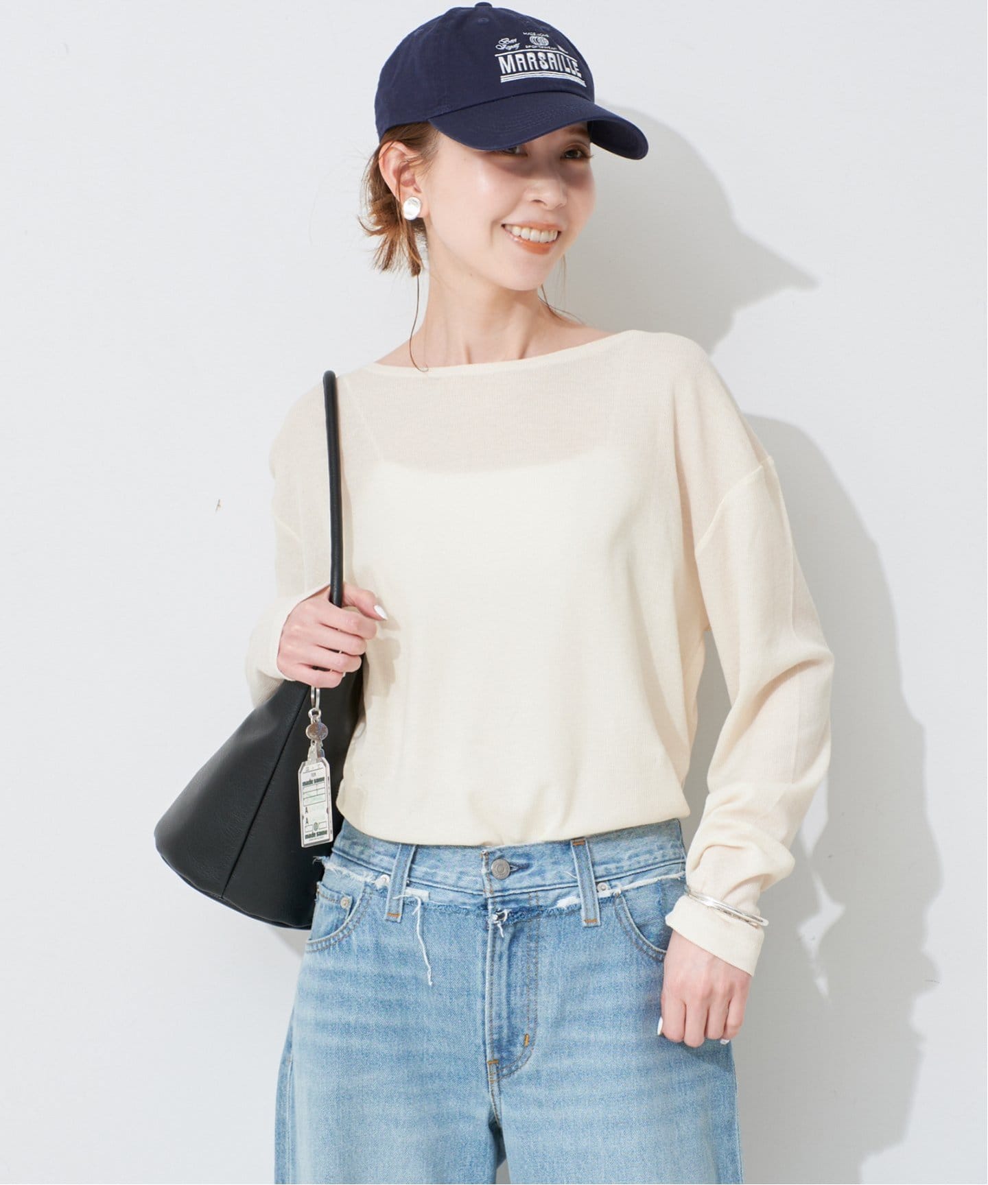 SLOBE IENA シアーポリオーバージャケット シアーワッフルニュアンスプルオーバー（Tシャツ／カットソー