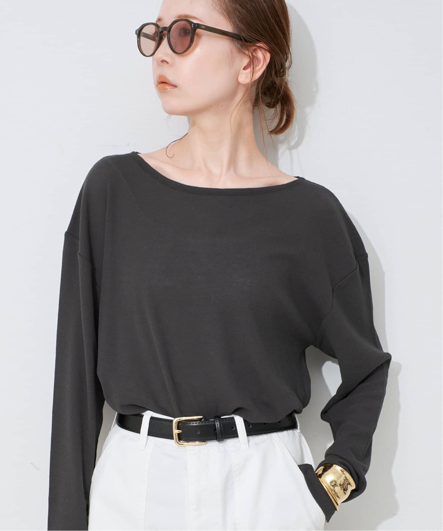 tシャツ シアーワッフルニュアンスプルオーバー レディース シアーワッフルニュアンスプルオーバー（Tシャツ／カットソー