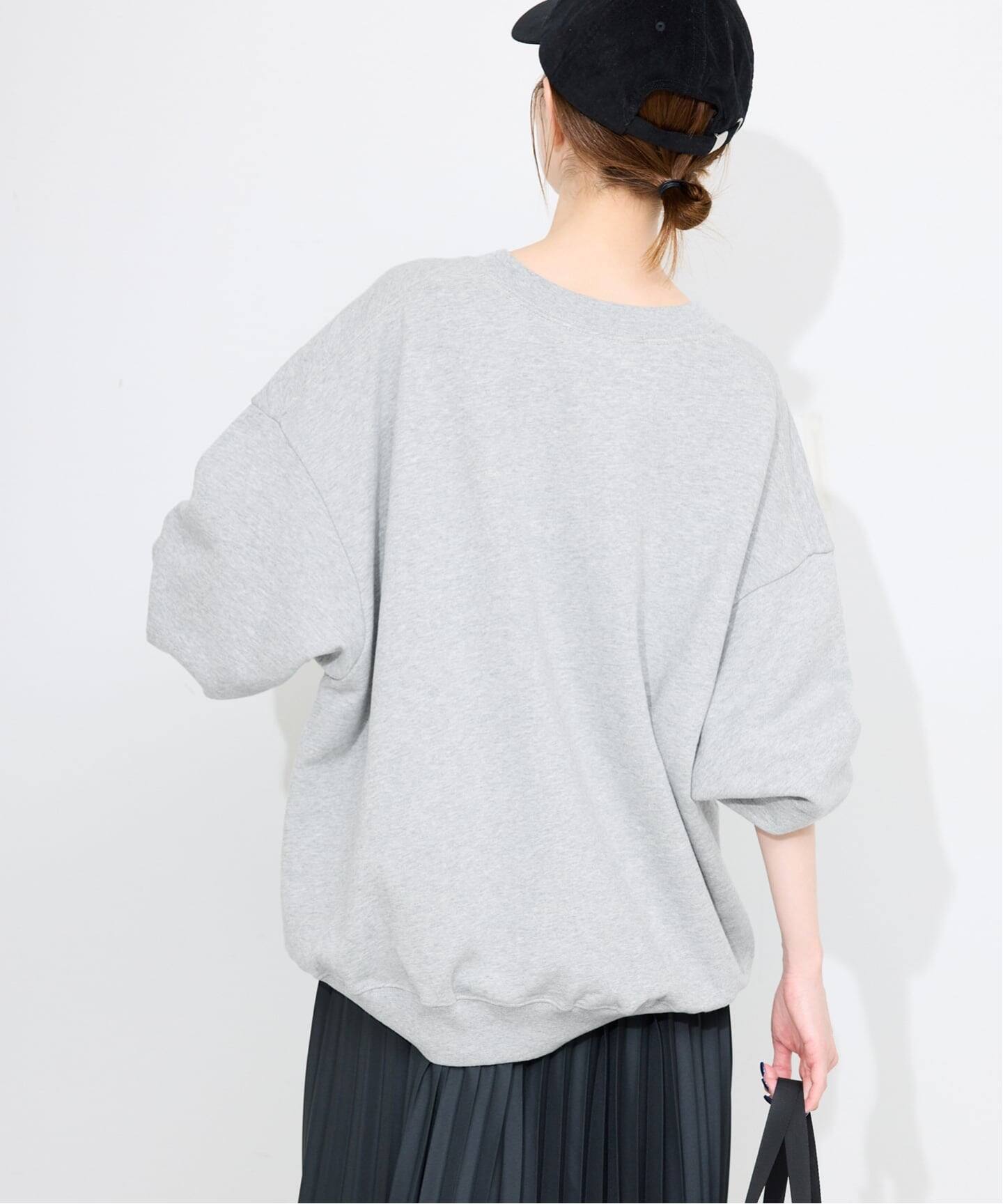 STONE  Vネック スウェット STONE グレー Vネック トレーナー S STONE グレー Vネック トレーナー