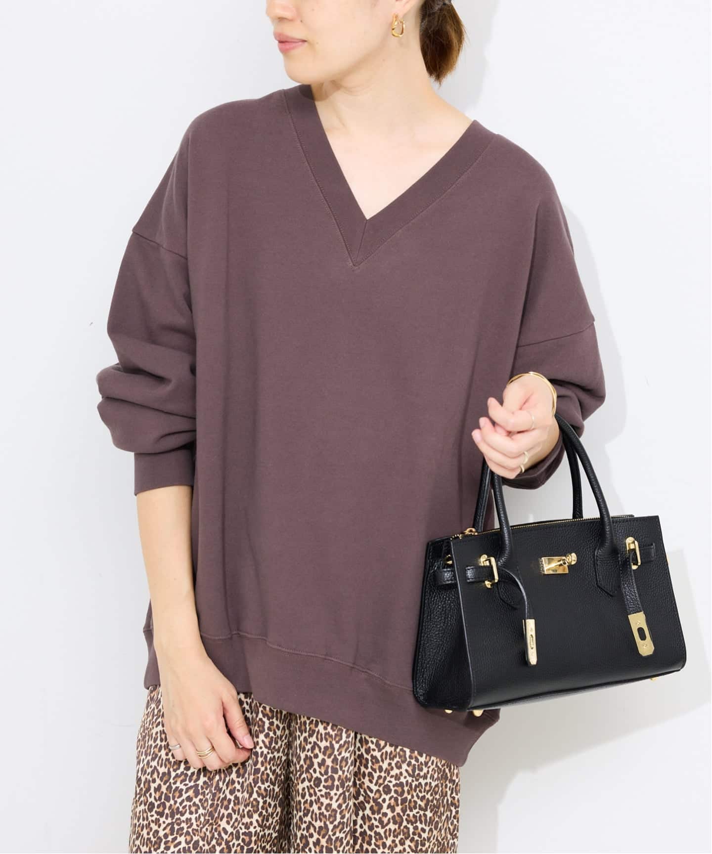 Vネックビックシルエットスウェット（スウェット）｜SLOBE IENA