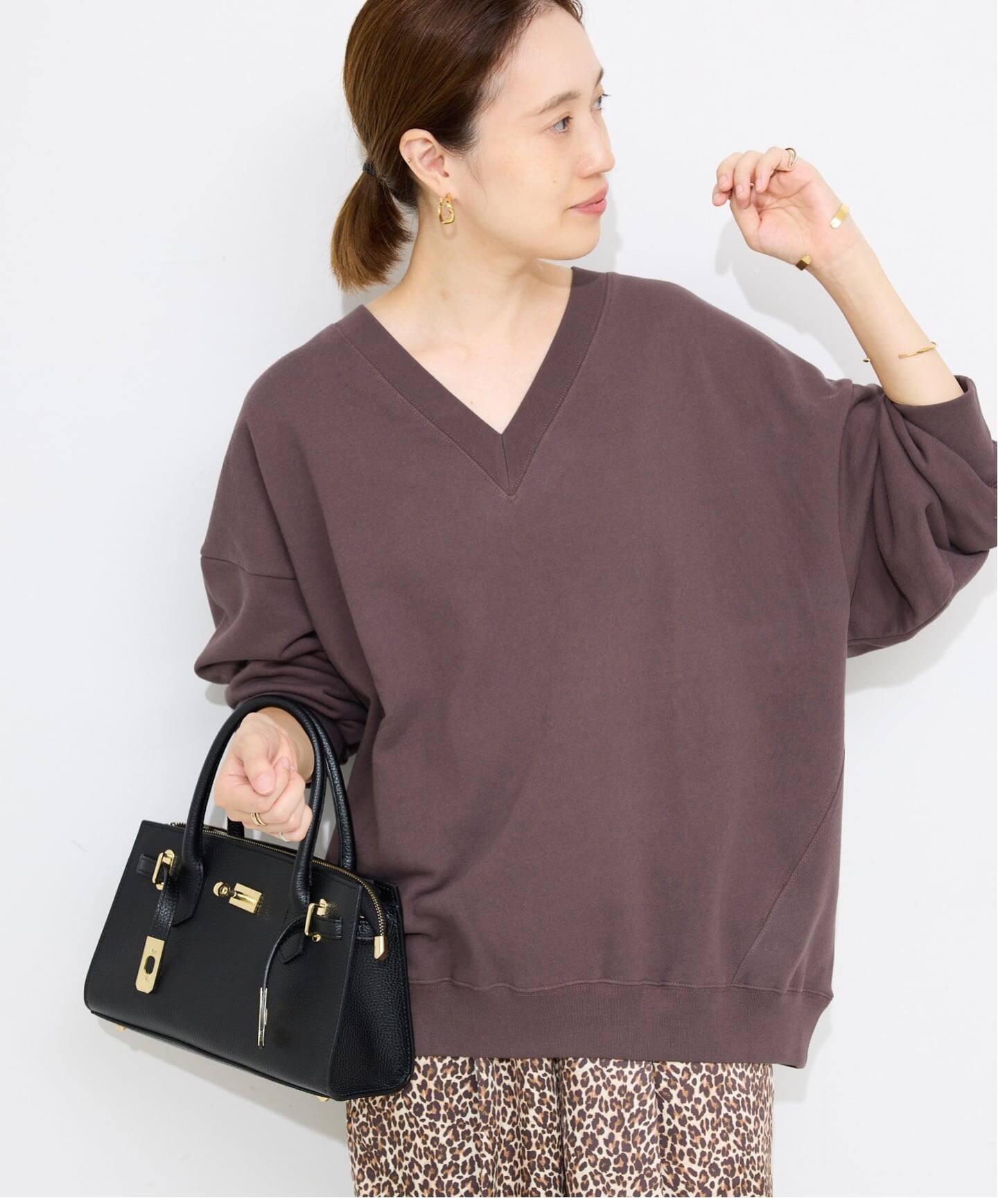 Vネックビックシルエットスウェット（スウェット）｜SLOBE IENA