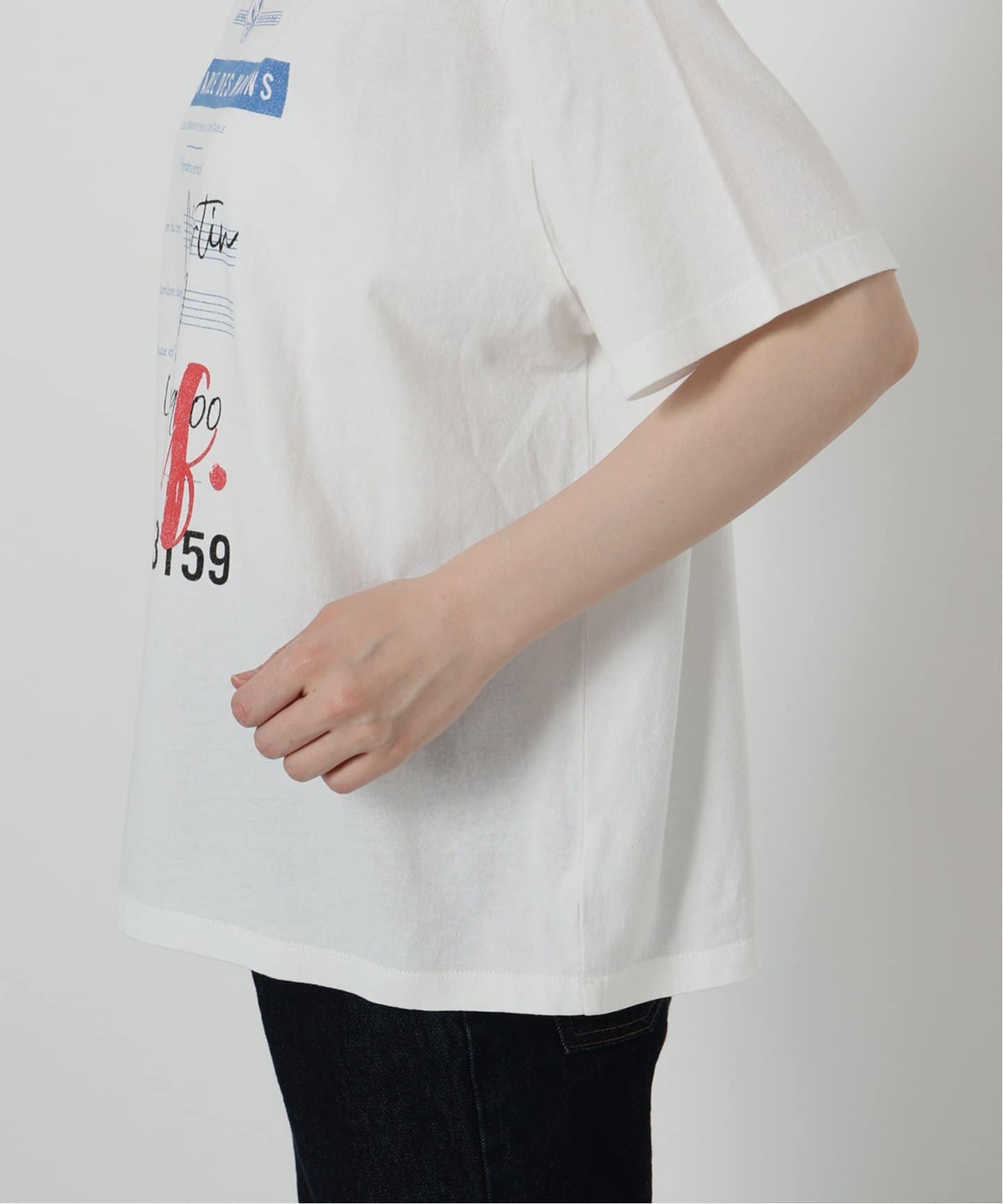 [新品]SLOBE IENA Treize 13 プリント 半袖Tシャツ USAコットンロゴプリントTEE（Tシャツ／カットソー）｜SLOBE