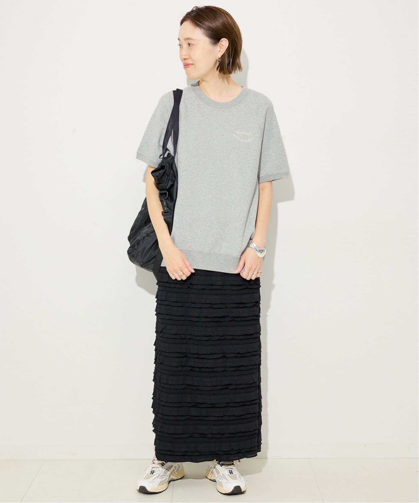 【美品】 スローブイエナ ミニ裏毛ハーフスリーブプルオーバー 近年モデル SLOBE IENA｜《追加予約》ラメ裏毛ハーフスリーブプルオーバー