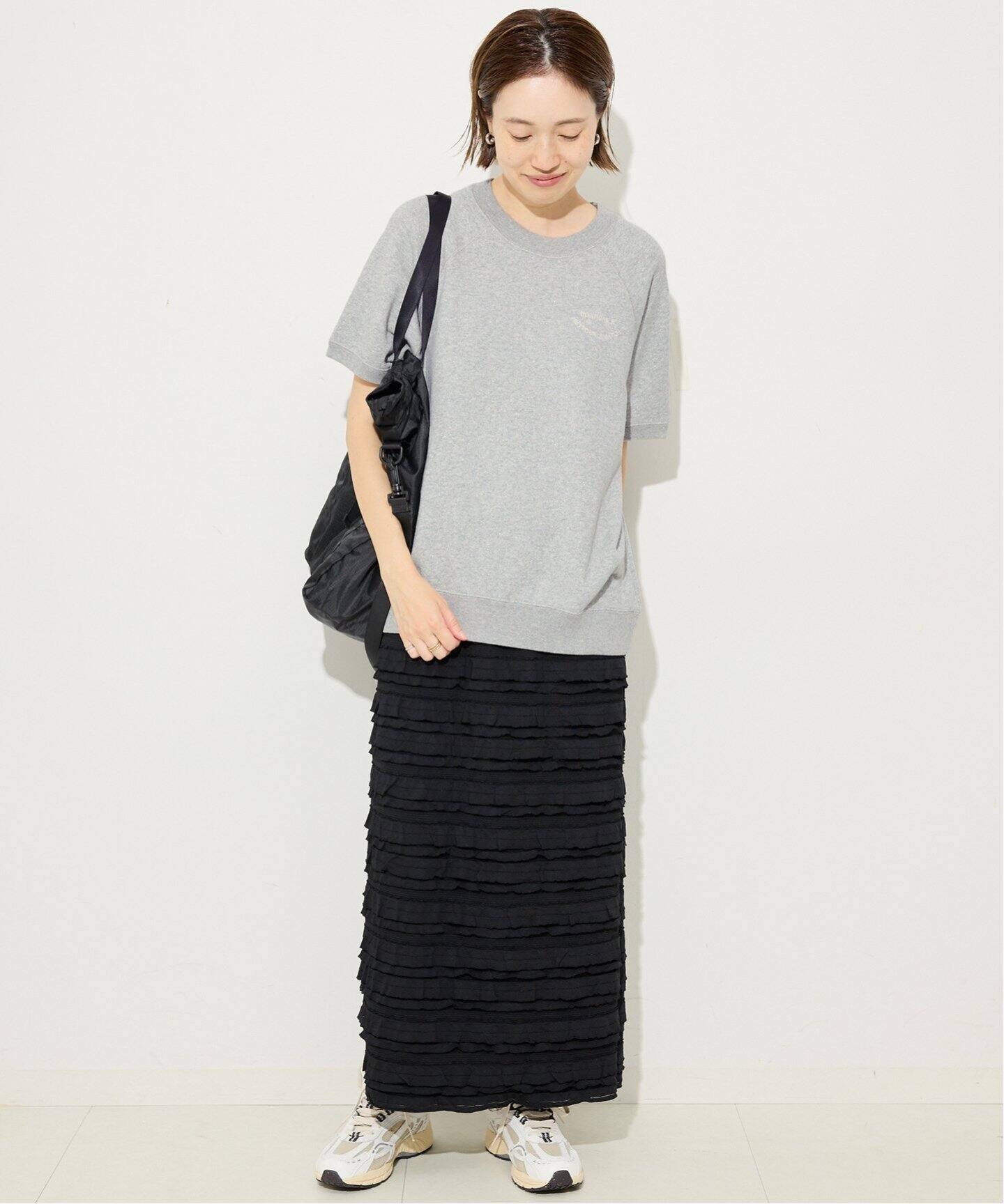 追加》ラメ裏毛ハーフスリーブプルオーバー（スウェット）｜SLOBE IENA