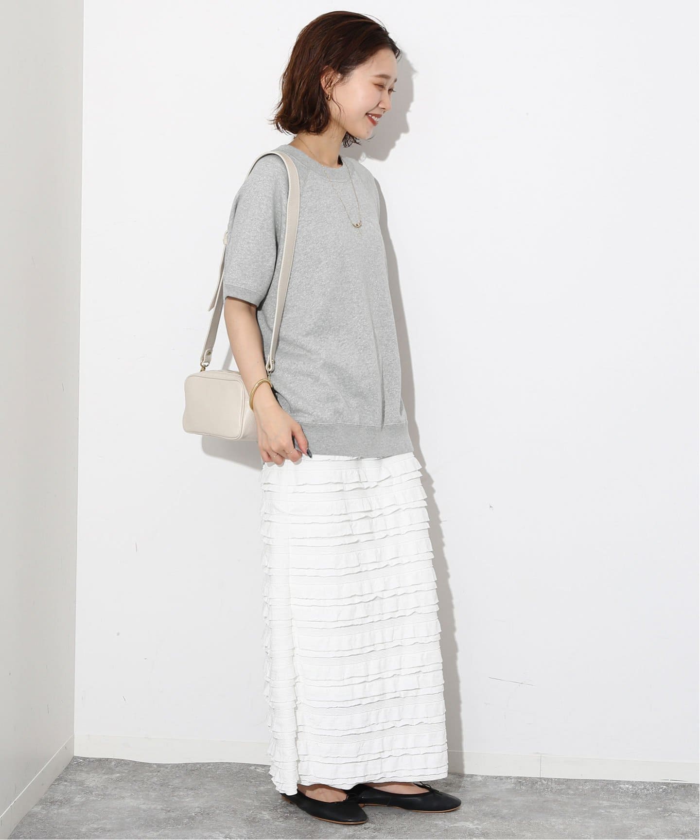 【美品】 スローブイエナ ミニ裏毛ハーフスリーブプルオーバー 近年モデル 追加予約》ラメ裏毛ハーフスリーブプルオーバー（スウェット