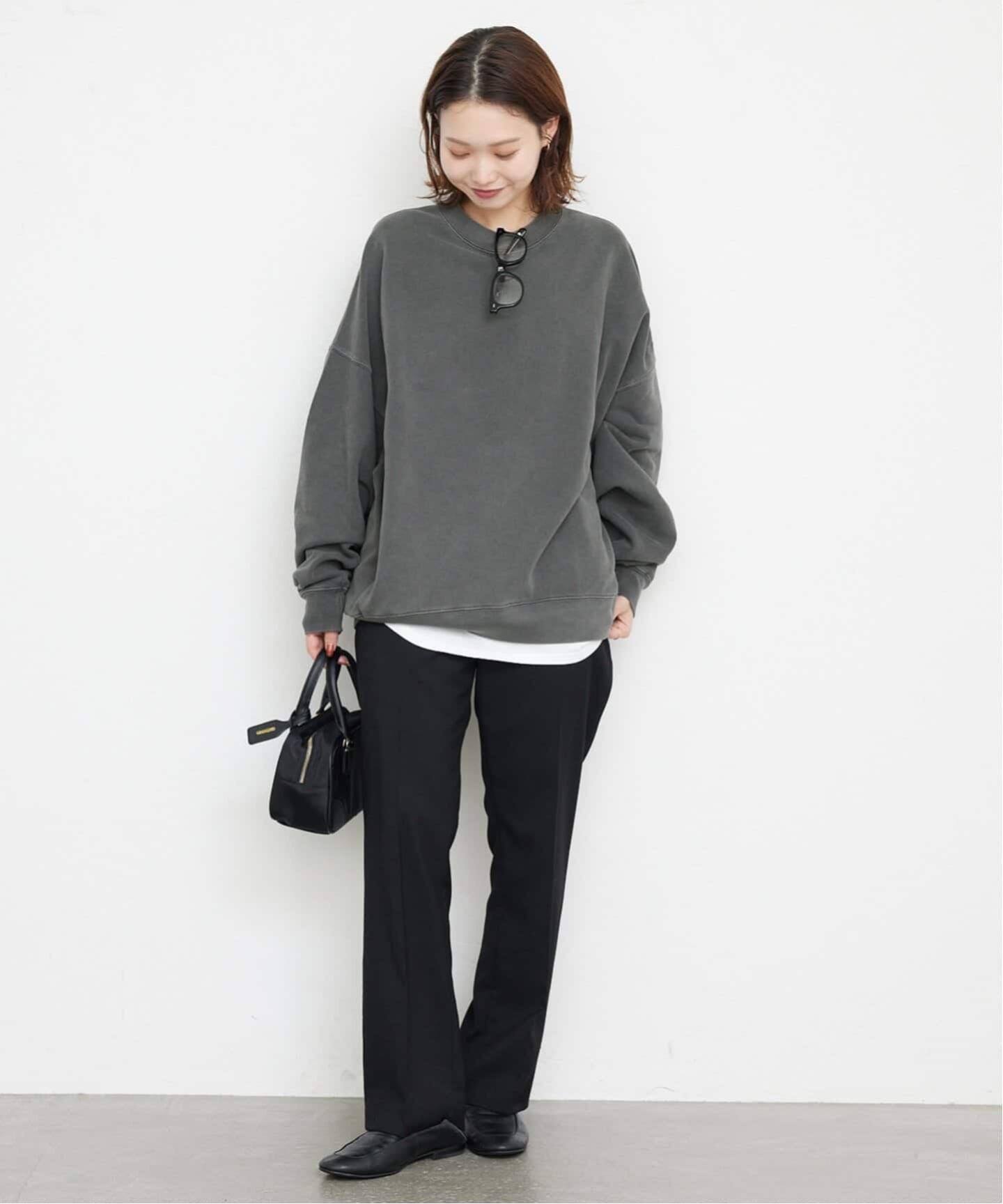 WEB限定カラー有り/追加》ビックシルエットピグメント裏毛プルオーバー 