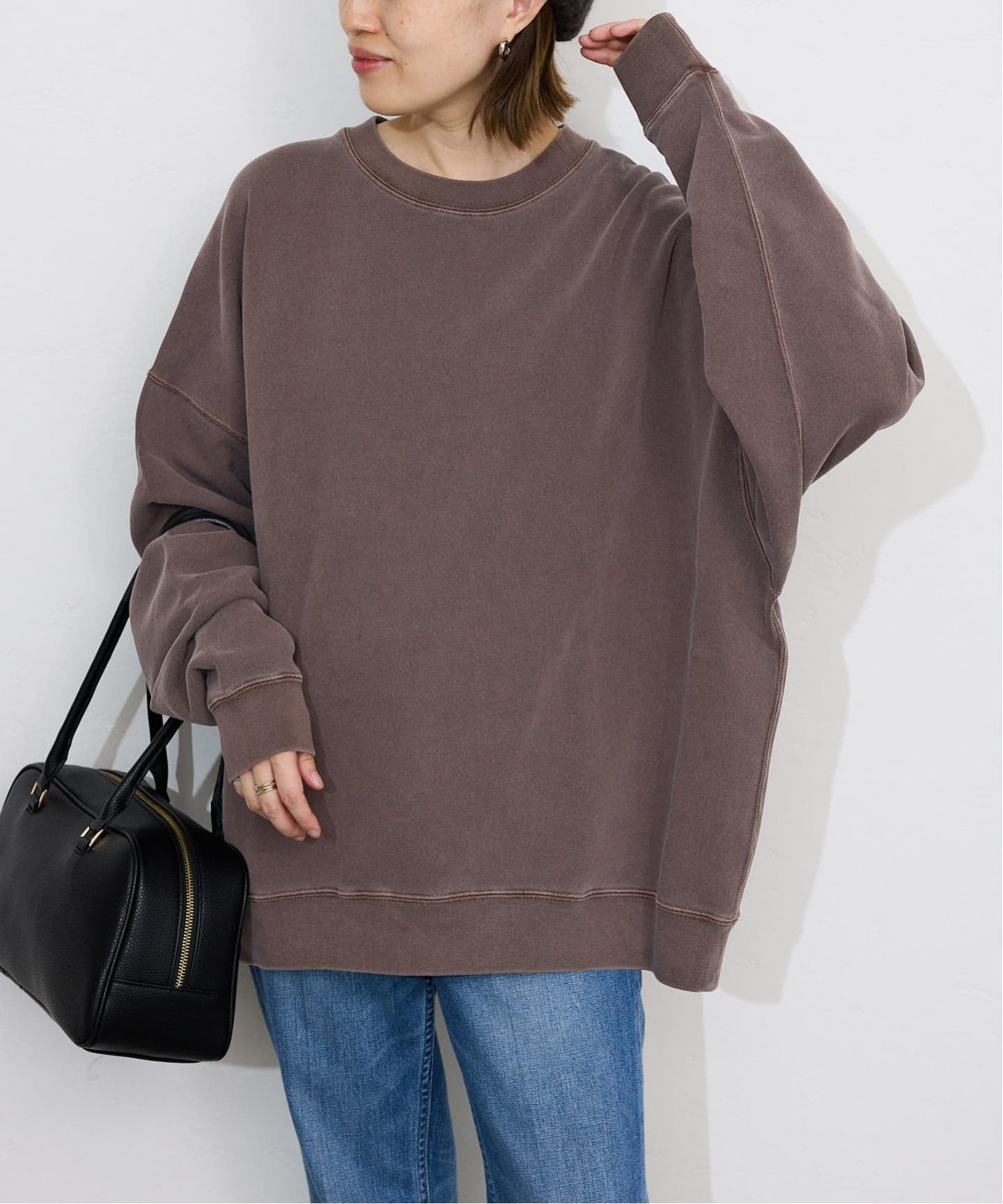美品☆SLOBE IENA スローブ イエナ☆30/7 裏毛ビックプルオーバー 裏毛ハーフジップワンピース | スローブ イエナ(SLOBE IENA) | マルイ
