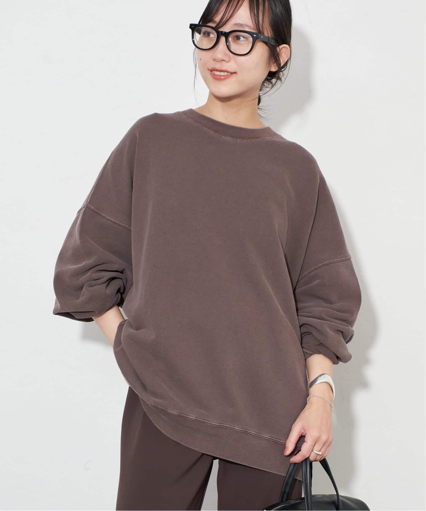 WEB限定カラー有り/追加》ビックシルエットピグメント裏毛プルオーバー