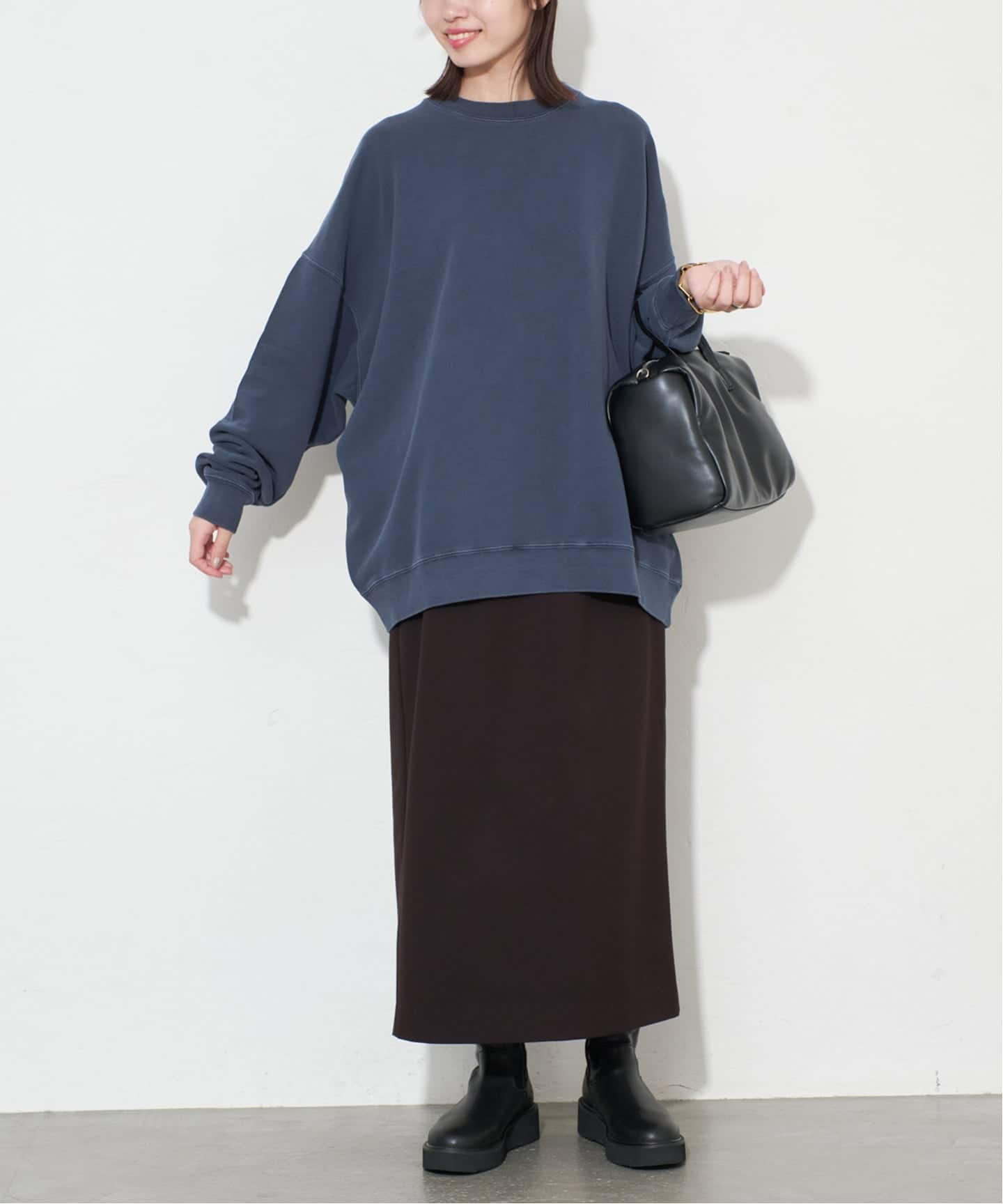 SLOBE IENA ビックシルエットピグメント裏毛プルオーバー WEB限定カラー有り/追加予約》ビックシルエットピグメント裏毛