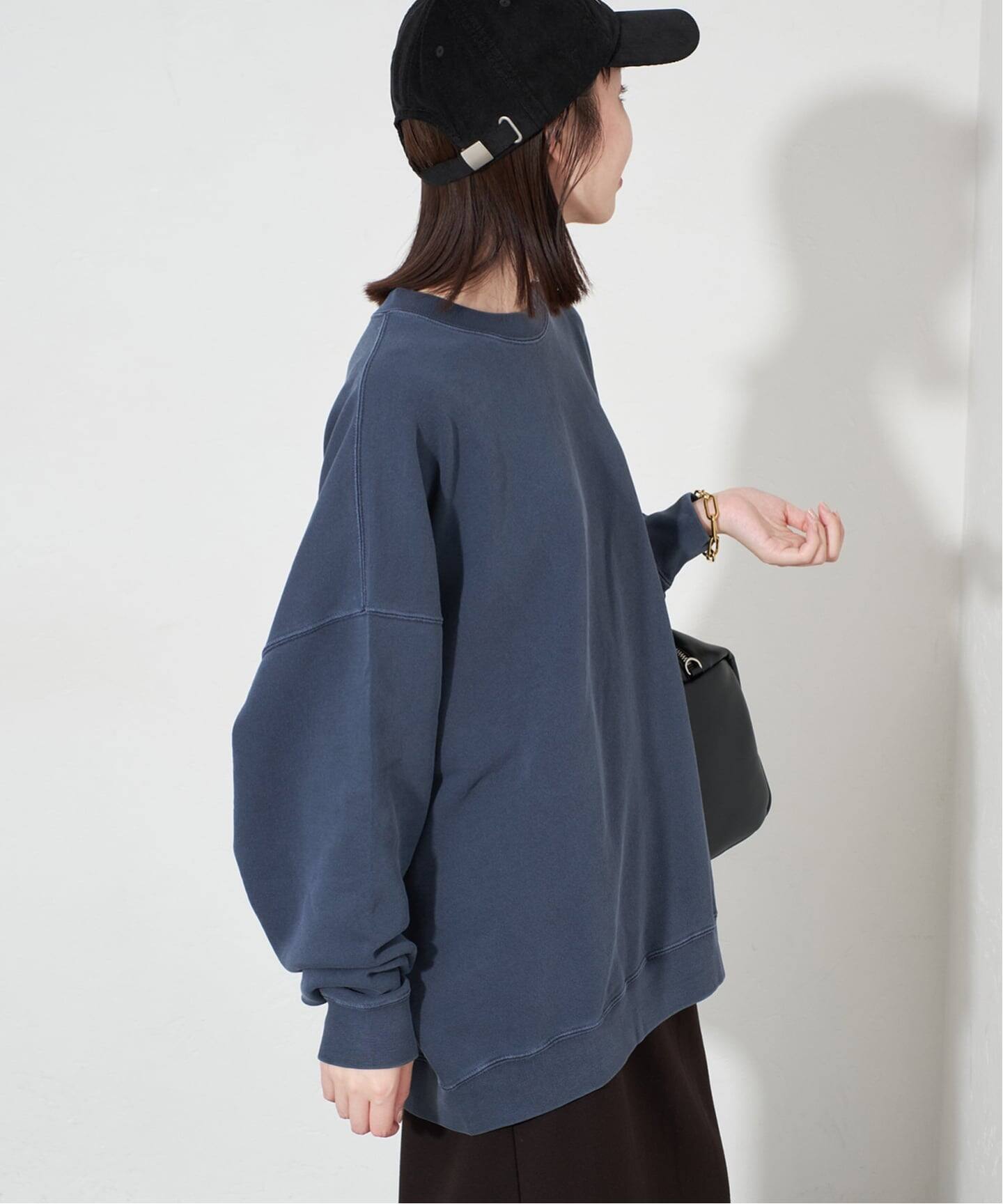 WEB限定カラー有り/追加》ビックシルエットピグメント裏毛プルオーバー