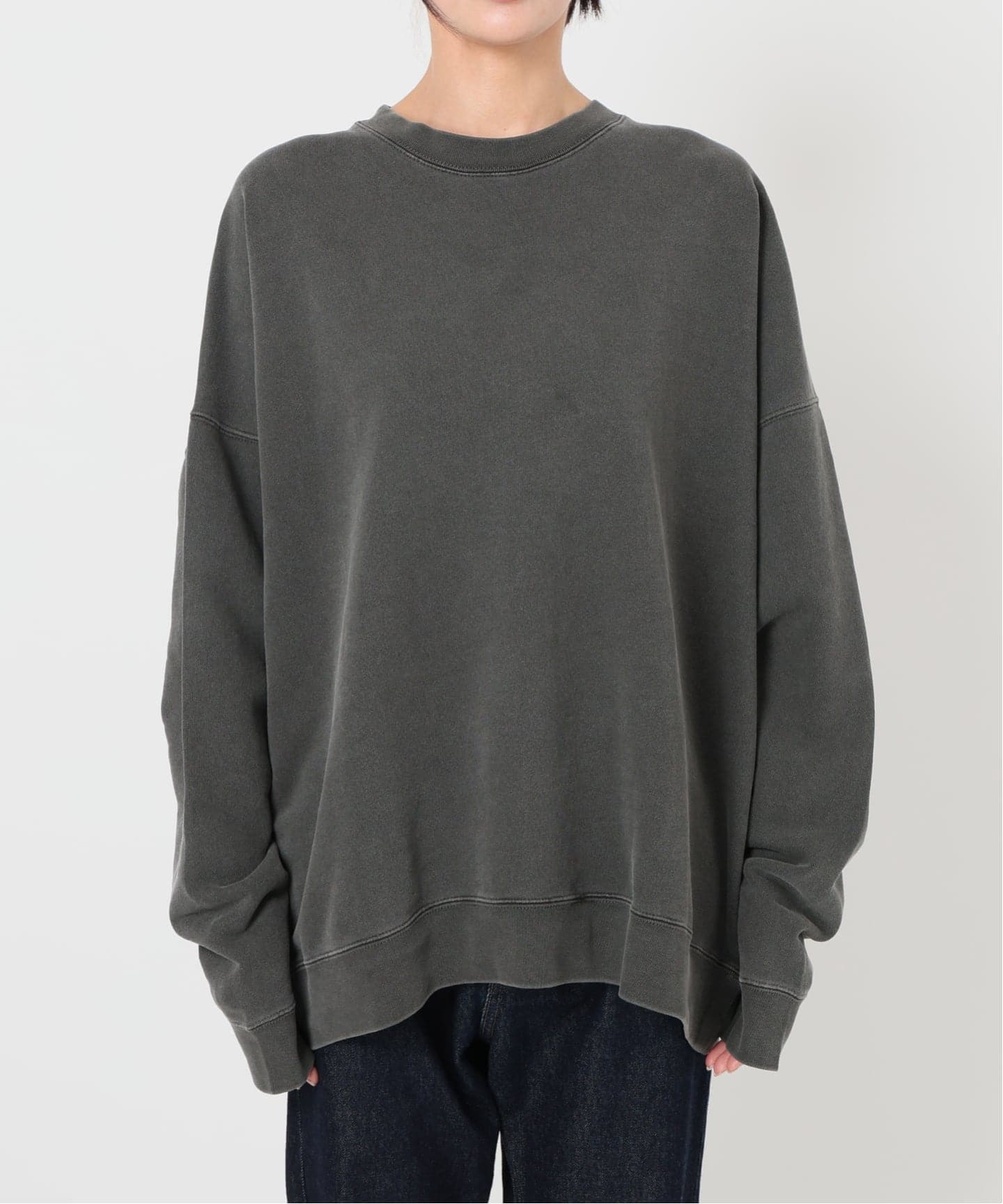 WEB限定カラー有り/追加》ビックシルエットピグメント裏毛プルオーバー