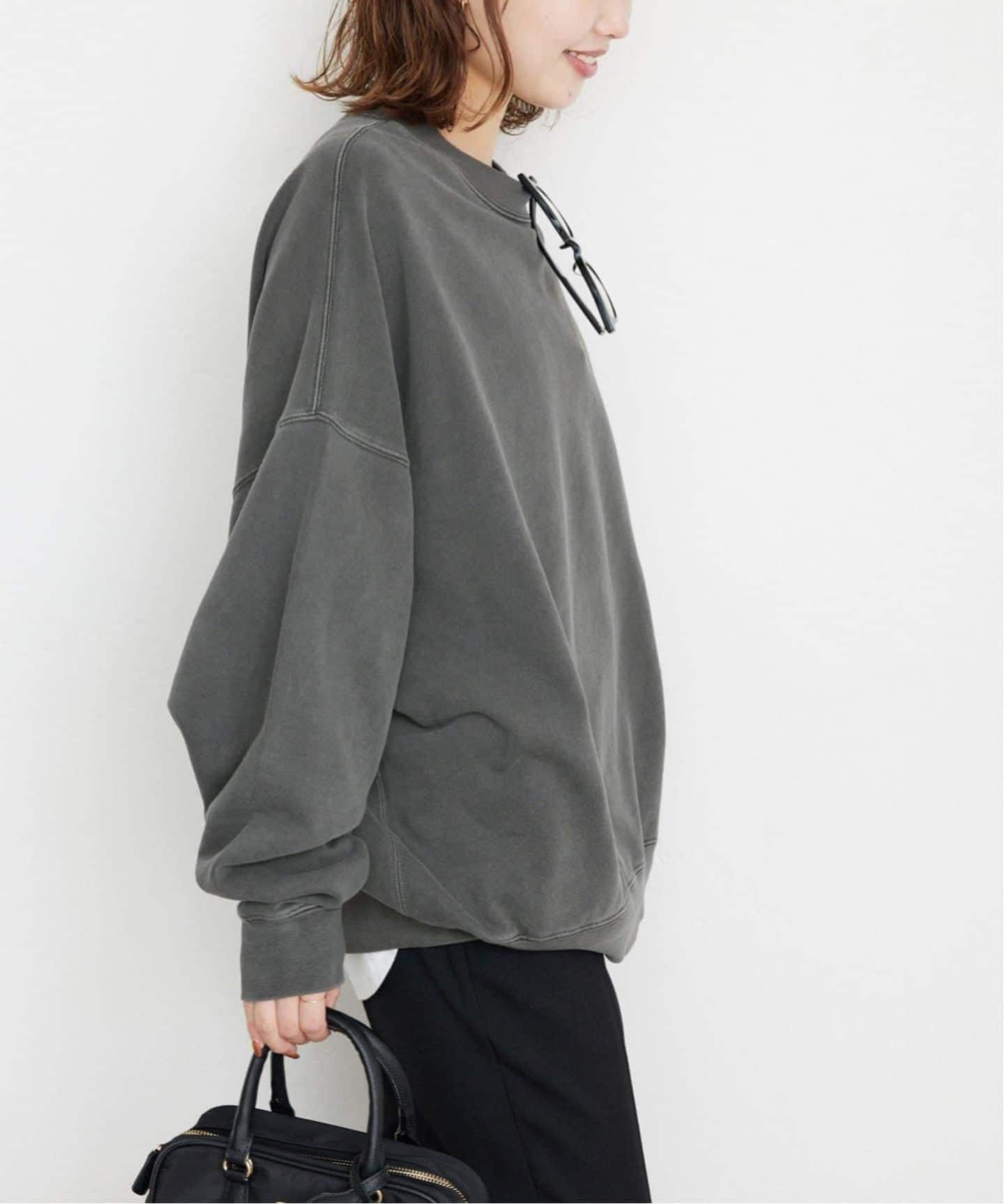 新品　SLOBE IENA ビックシルエットピグメント裏毛プルオーバー ビックシルエットピグメント裏毛プルオーバー | スローブ イエナ