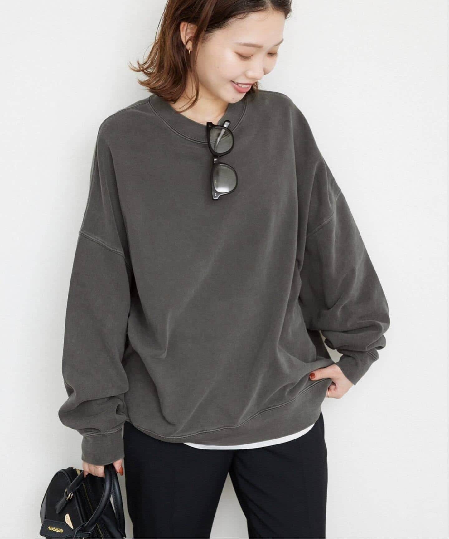新品　SLOBE IENA ビックシルエットピグメント裏毛プルオーバー WEB限定/追加2予約》ビックシルエットピグメント裏毛プル