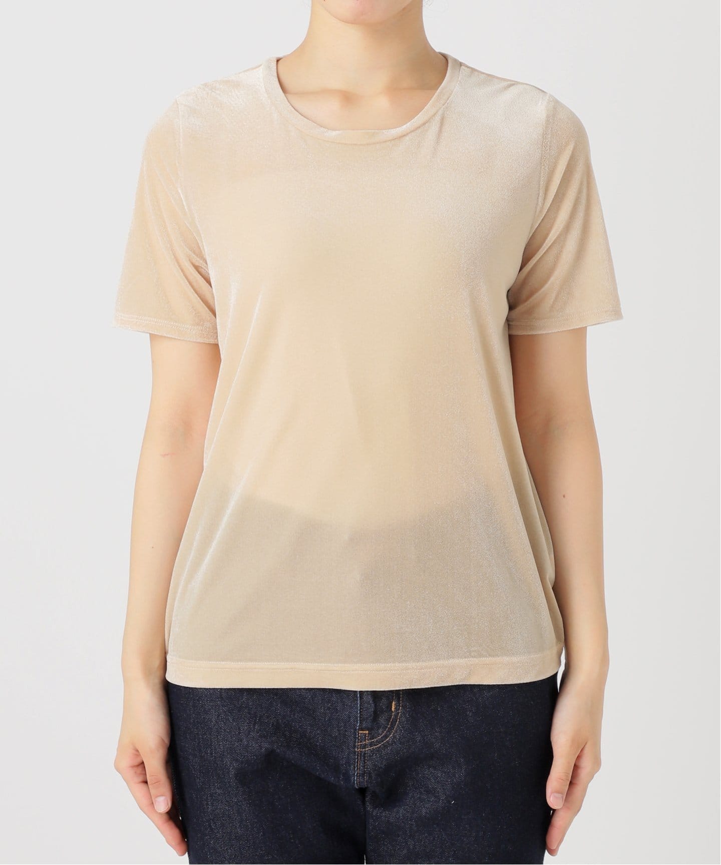 SLOBE IENAベロアカットソーブラウン 予約》ベロアTシャツ（Tシャツ／カットソー）｜SLOBE IENA