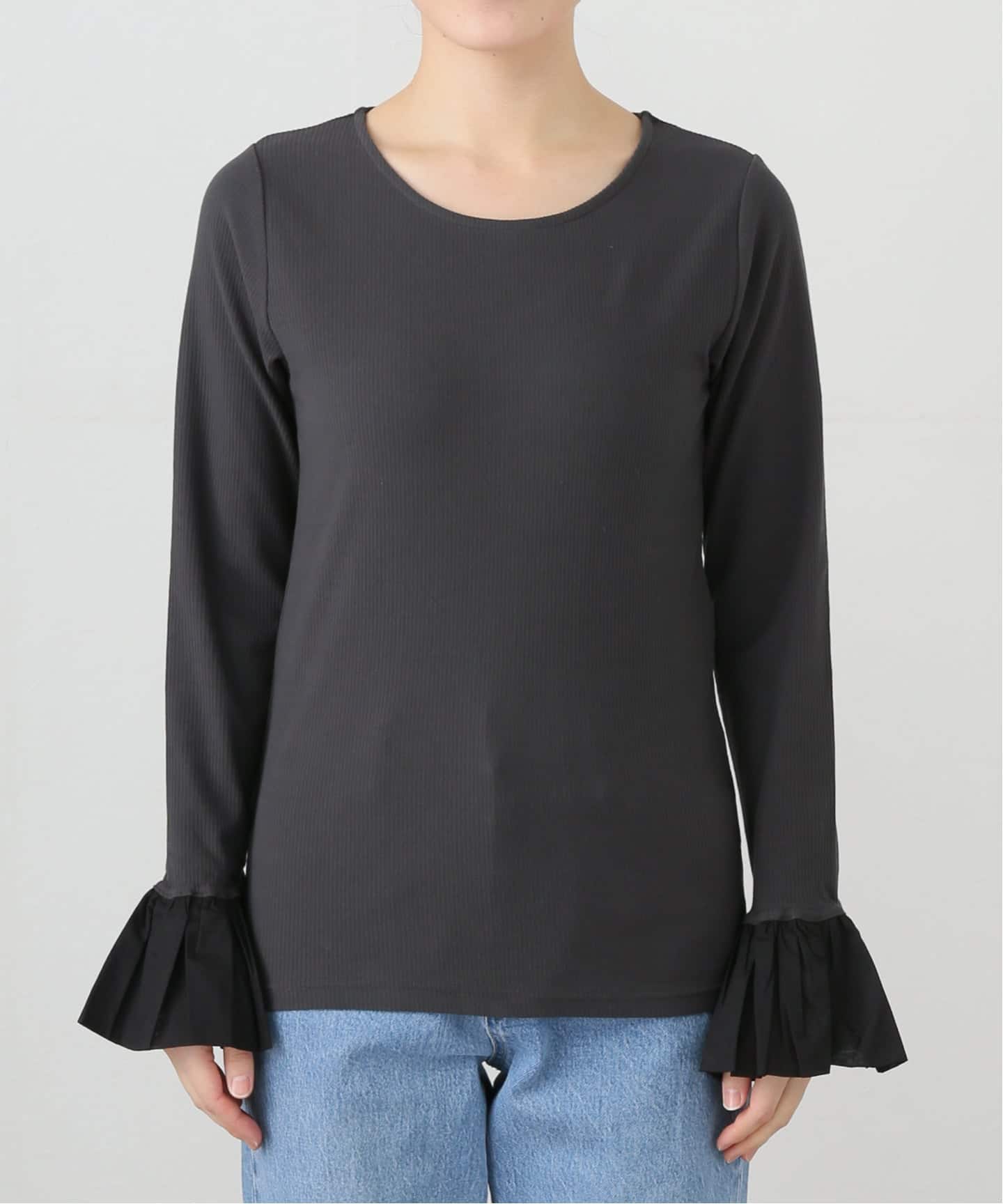 スローブ イエナ（SLOBE IENA）/テレコバルーンスリーブプルオーバー テレコバルーンスリーブプルオーバー（Tシャツ／カットソー）｜SLOBE