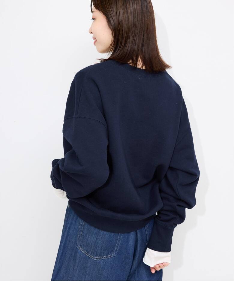 SLOBE IENA」 スウェットカットソー FREE ネイビー レディース 