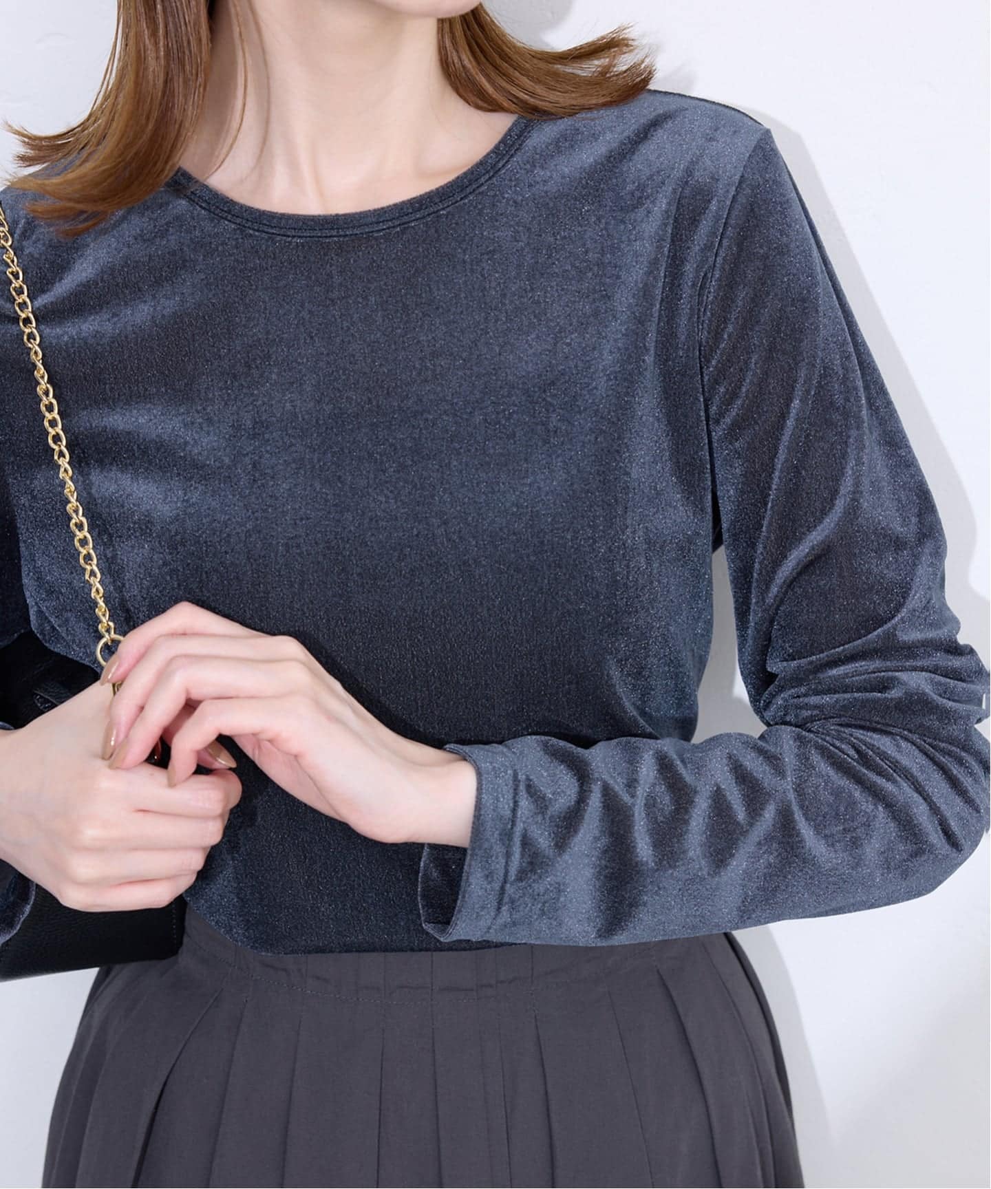 追加》ベロアトリコット プルオーバー（Tシャツ／カットソー）｜SLOBE