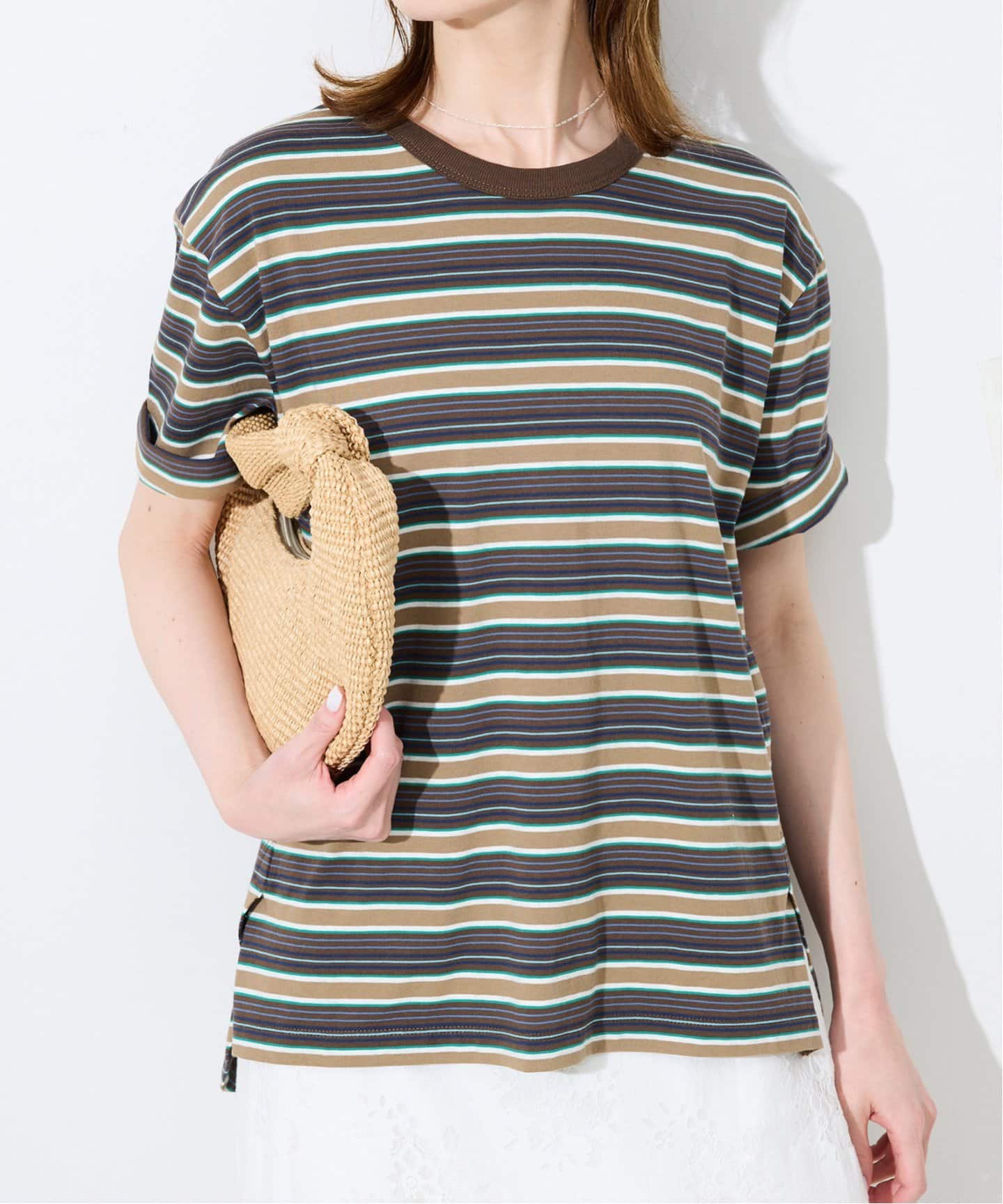 SLOBE IENA tシャツ マルチボーダーTEE レディース : ZOZOTOWN