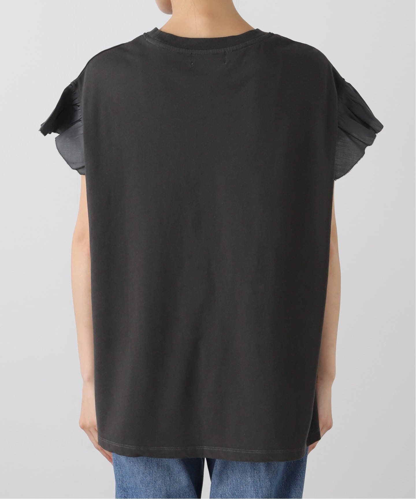tシャツ クリスプジャージフリルフレンチプルオーバー レディース クリスプジャージフリルフレンチプルオーバー（Tシャツ