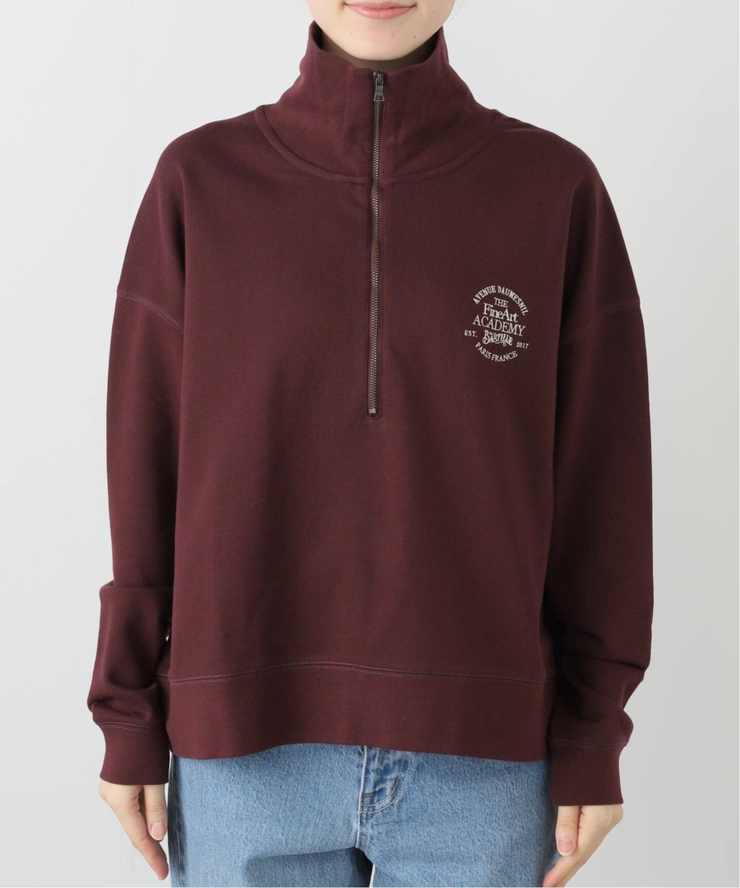 【SLOBE IENA】コーマテリージップアッププルオーバー ほこまる　ブラウン コーマテリージップアッププルオーバー（Tシャツ／カットソー）｜SLOBE