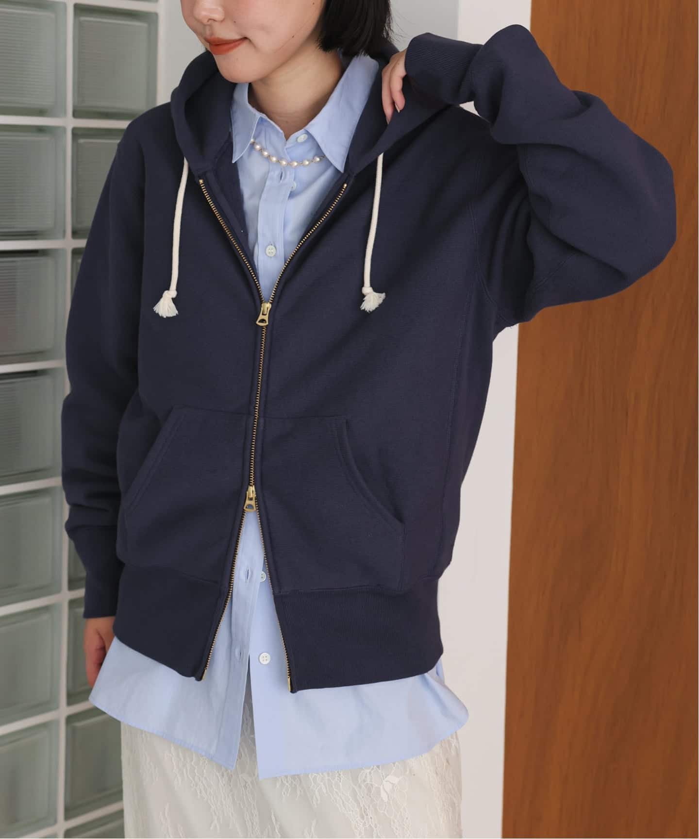 追加》Champion/チャンピオン SLOBE別注 ダブルジップパーカー