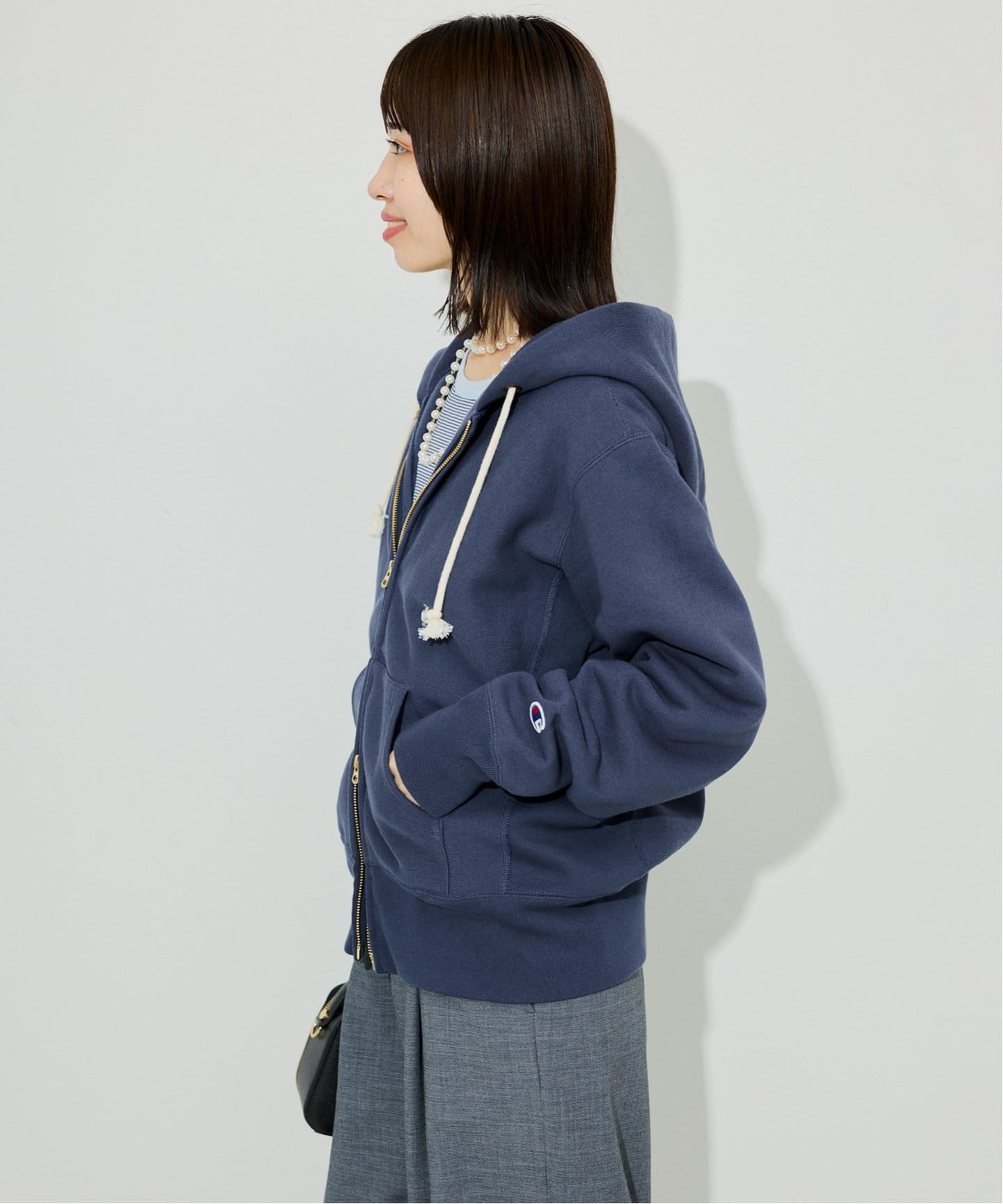 【完売品】Champion/チャンピオン SLOBE別注 ダブルジップパーカー Champion/チャンピオン SLOBE別注 ダブルジップパーカー