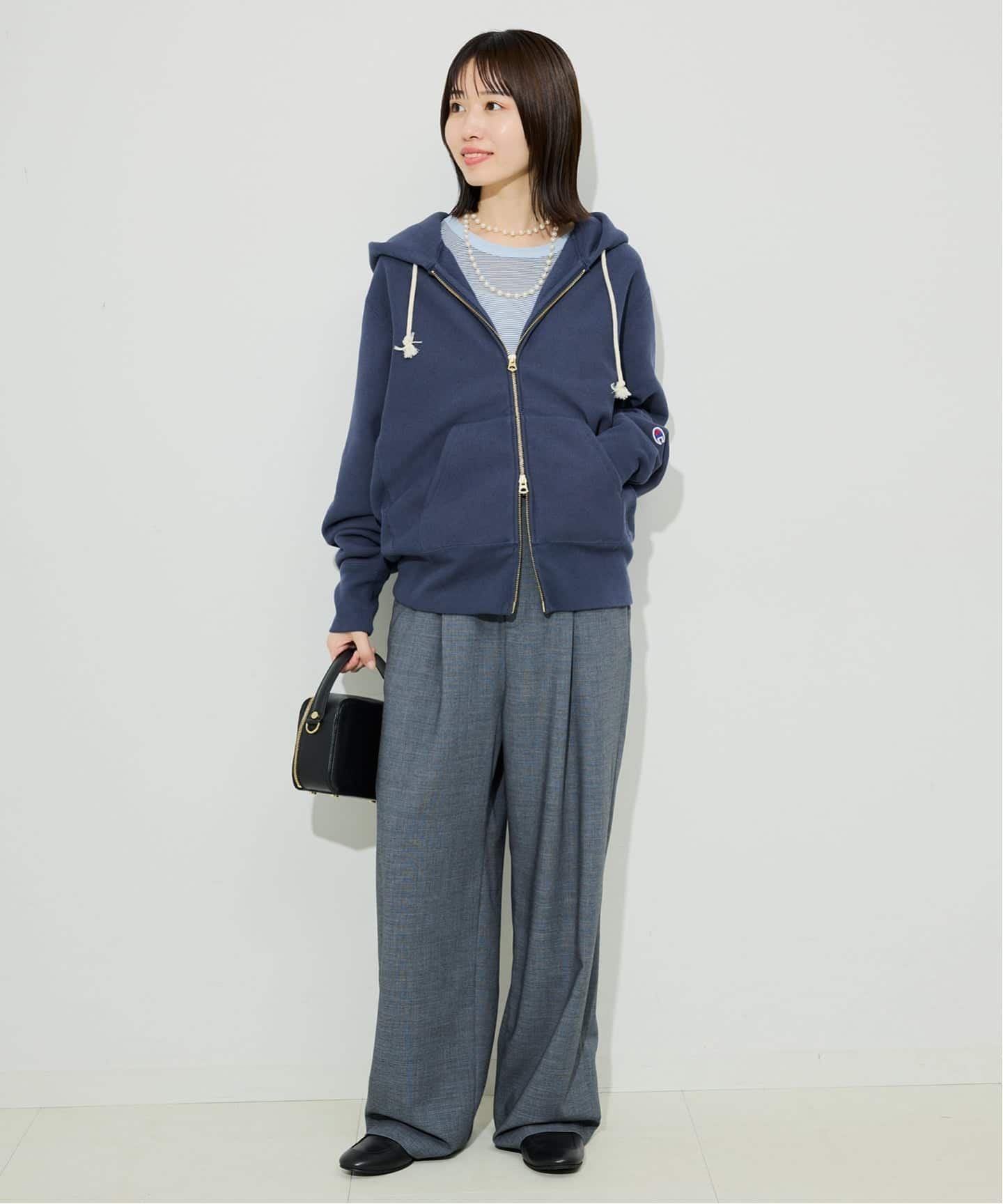 追加》Champion/チャンピオン SLOBE別注 ダブルジップパーカー